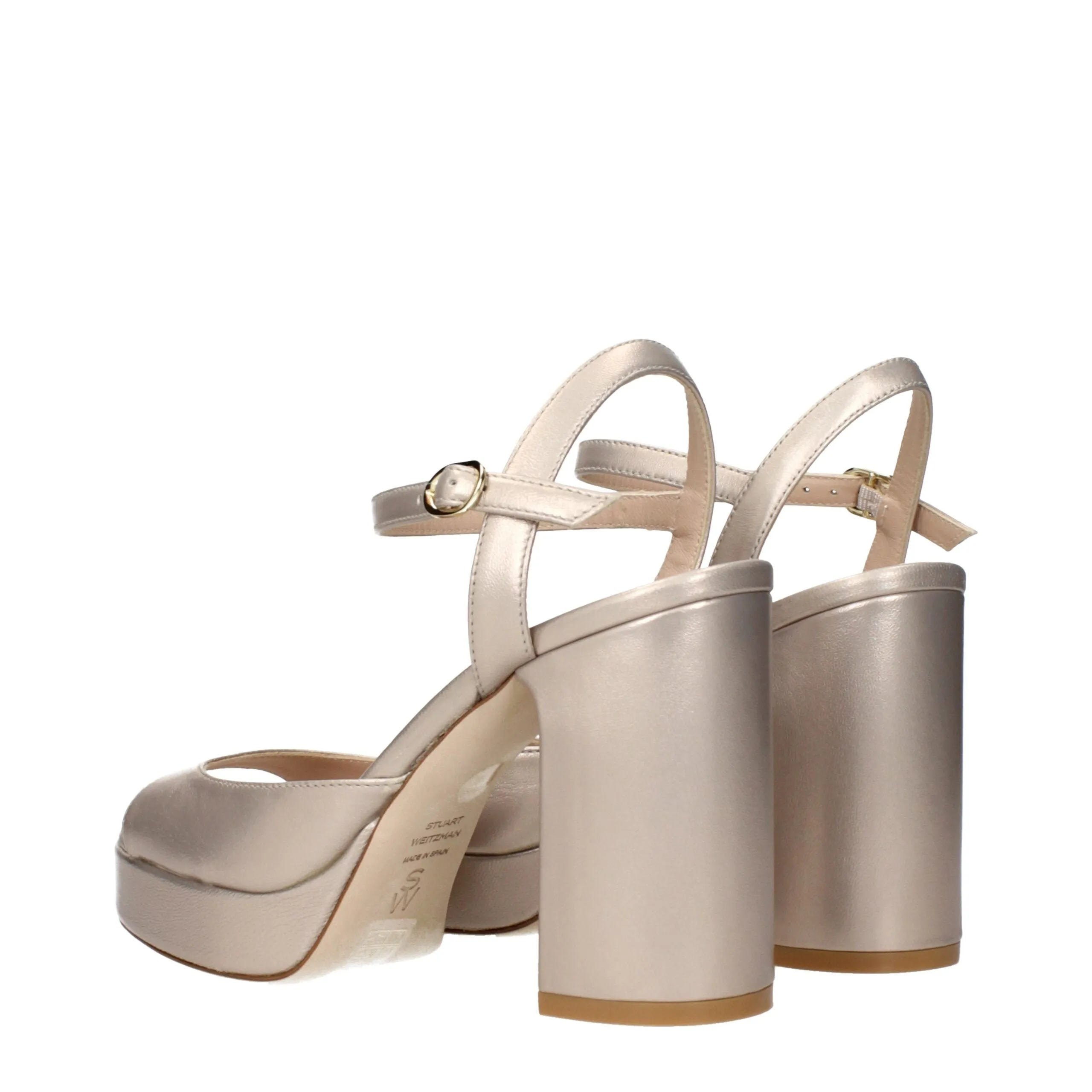 Stuart Weitzman Beige Leather Platform Sandals sold by Siebentaschen product image thumbnail 4