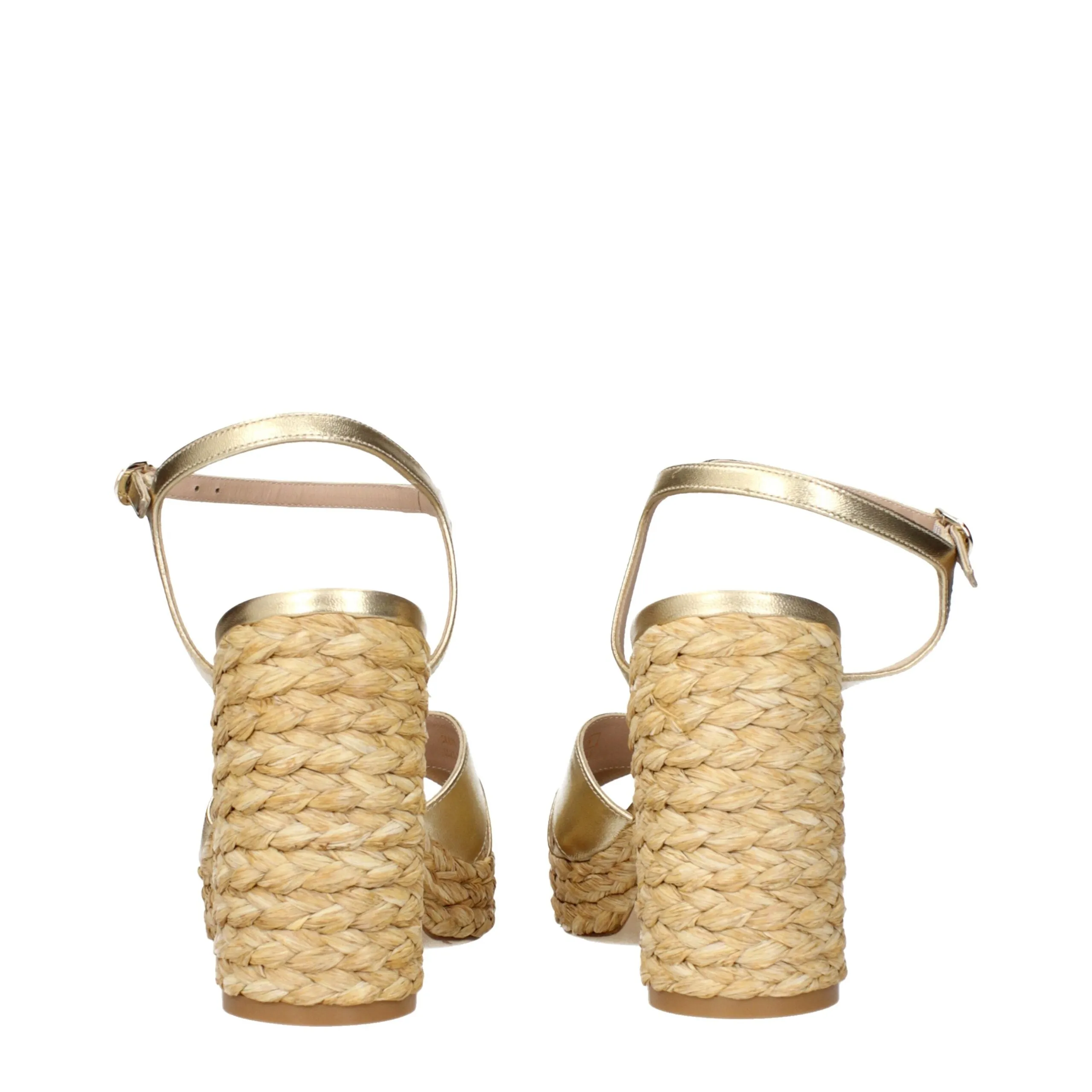 Stuart Weitzman Gold Leather Platform Sandals sold by Siebentaschen product image thumbnail 5