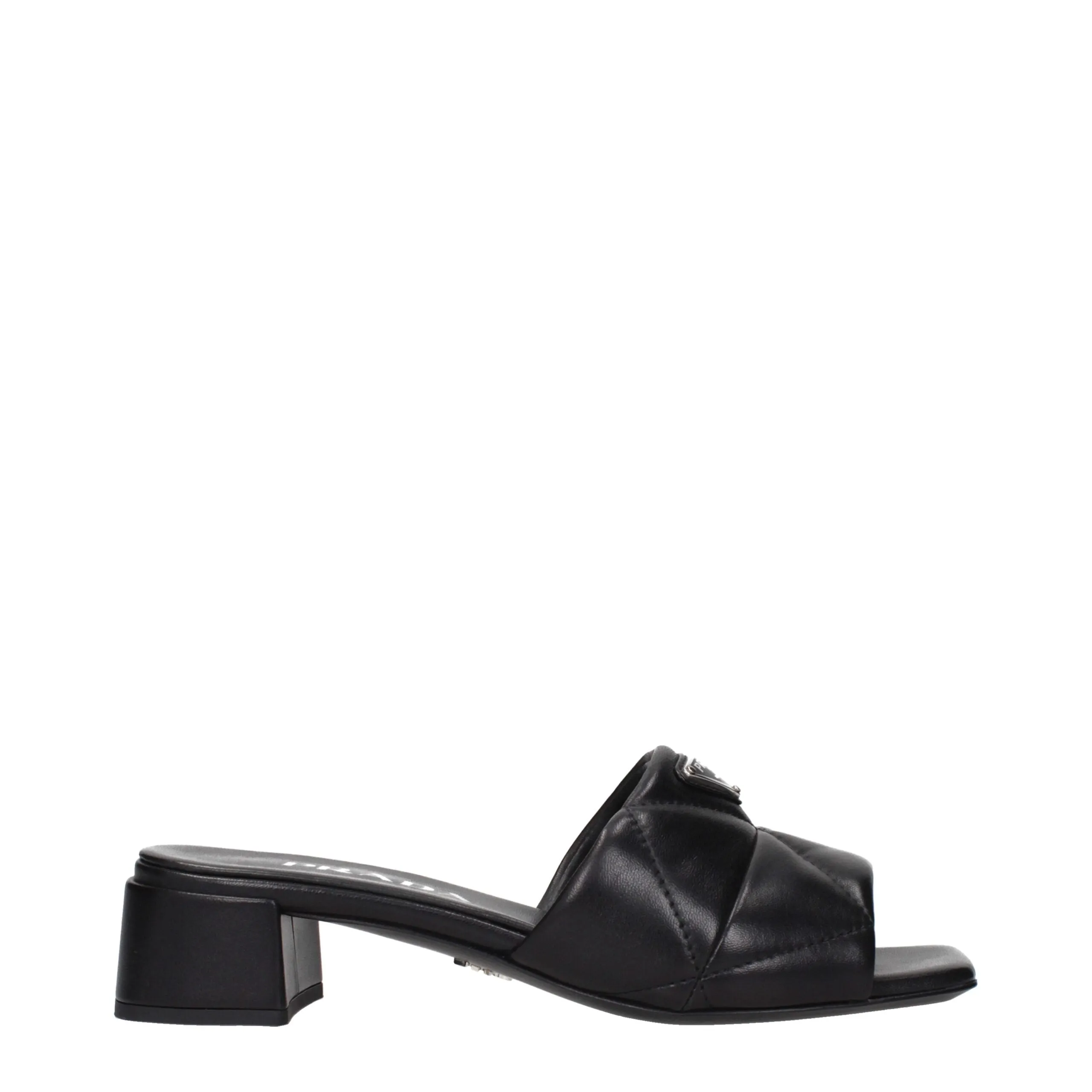 Prada Black Leather Sandals sold by Siebentaschen