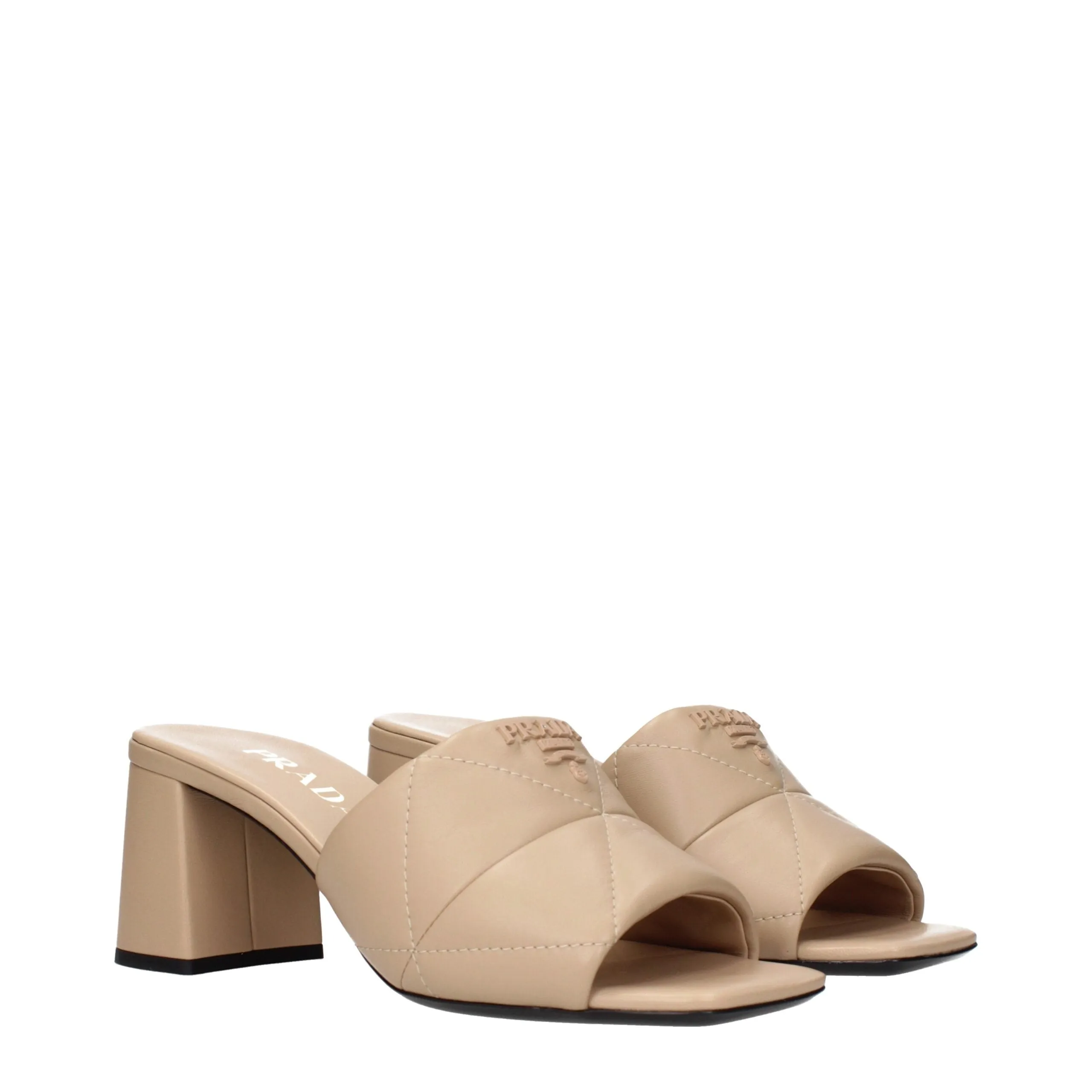 Prada Beige Leather Slippers sold by Siebentaschen product image thumbnail 2