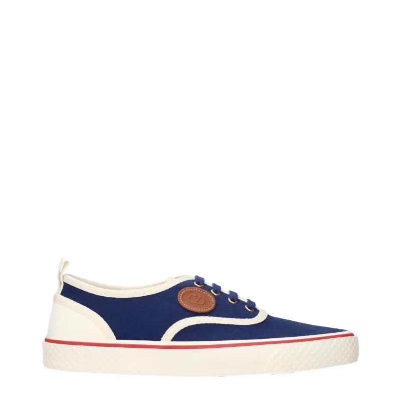 Valentino Garavani Blue Fabric Low Top Sneakers sold by Siebentaschen