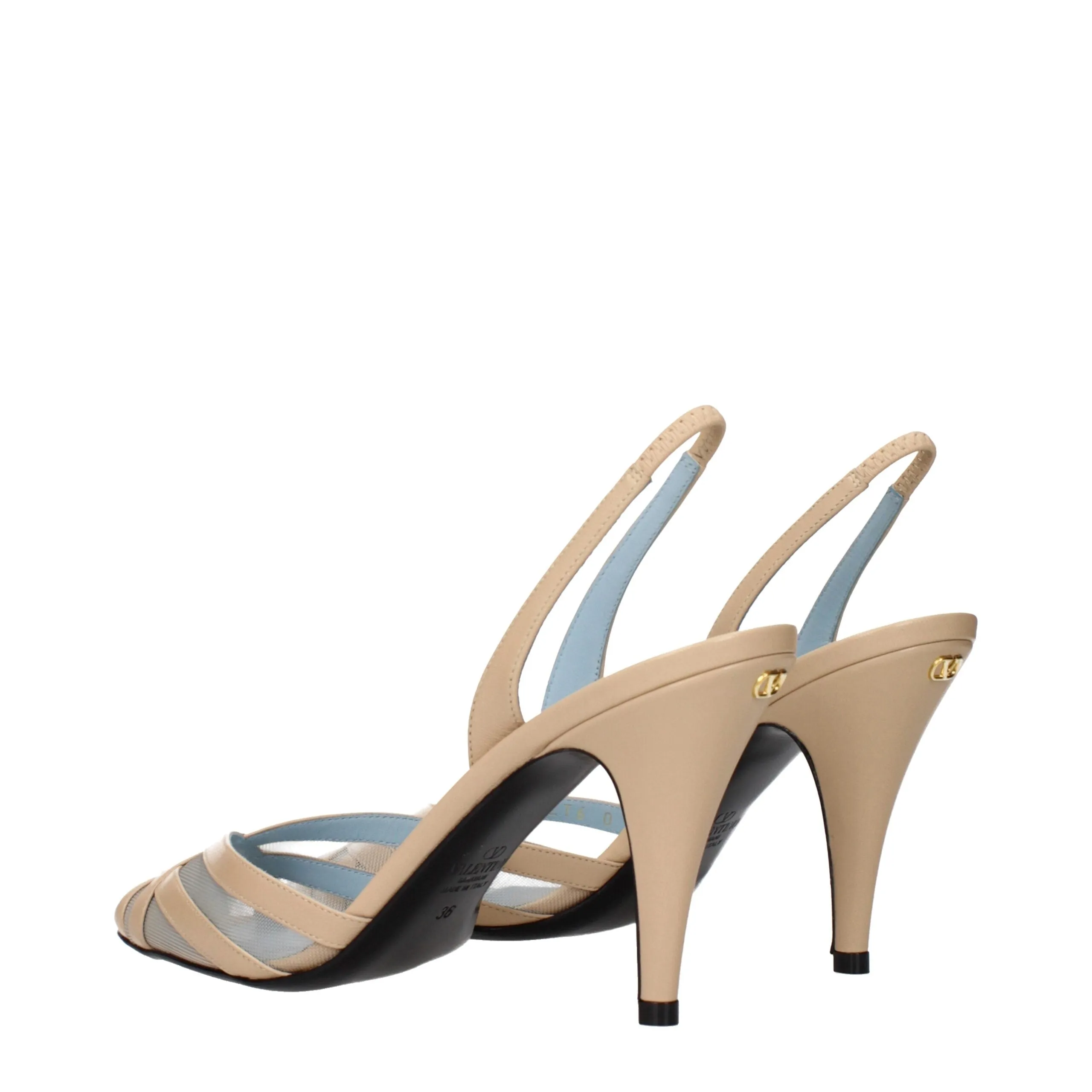 Valentino Garavani Beige Leather Stiletto Heel Sandals sold by Siebentaschen product image thumbnail 4