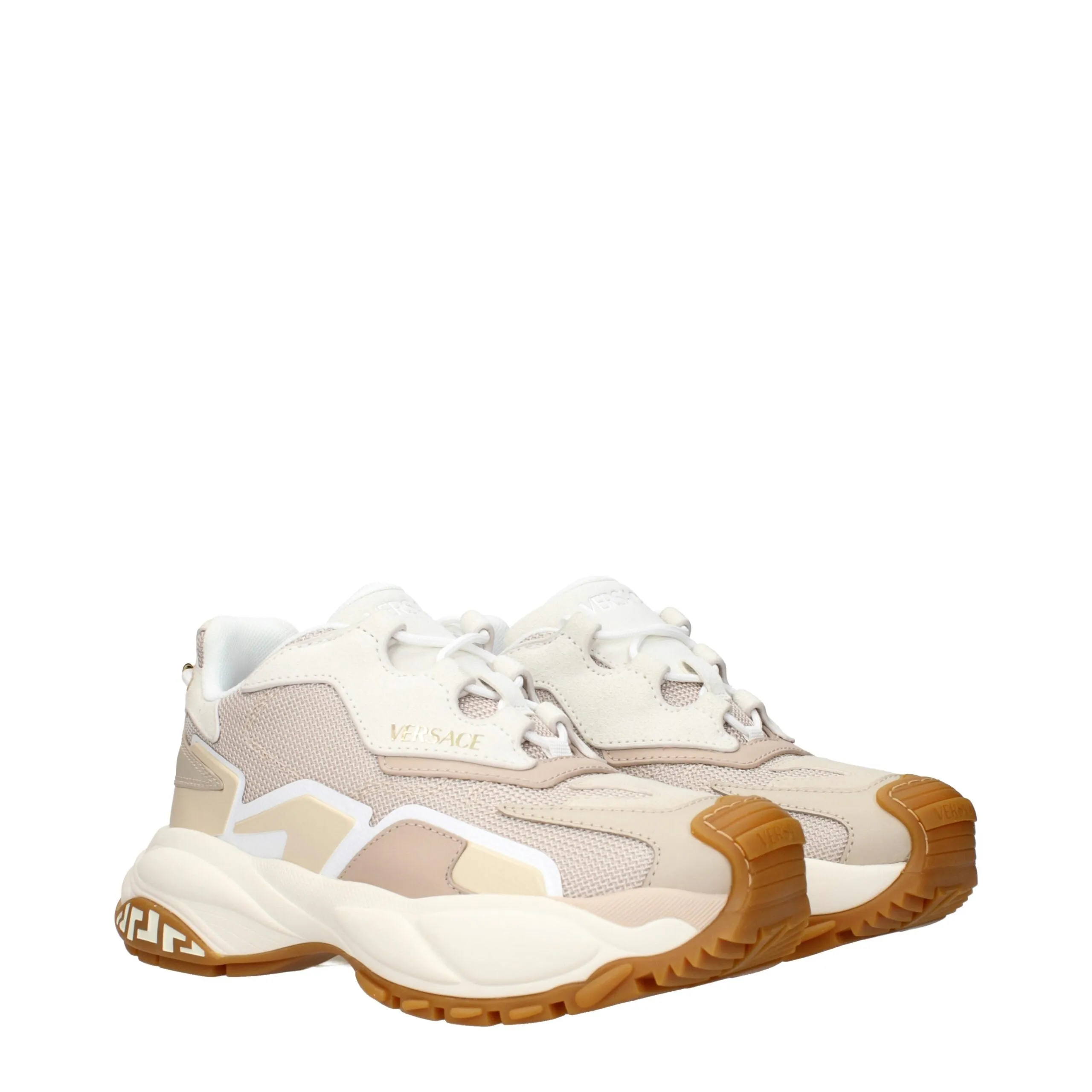 Versace Beige Fabric Chunky Sneakers sold by Siebentaschen product image thumbnail 2