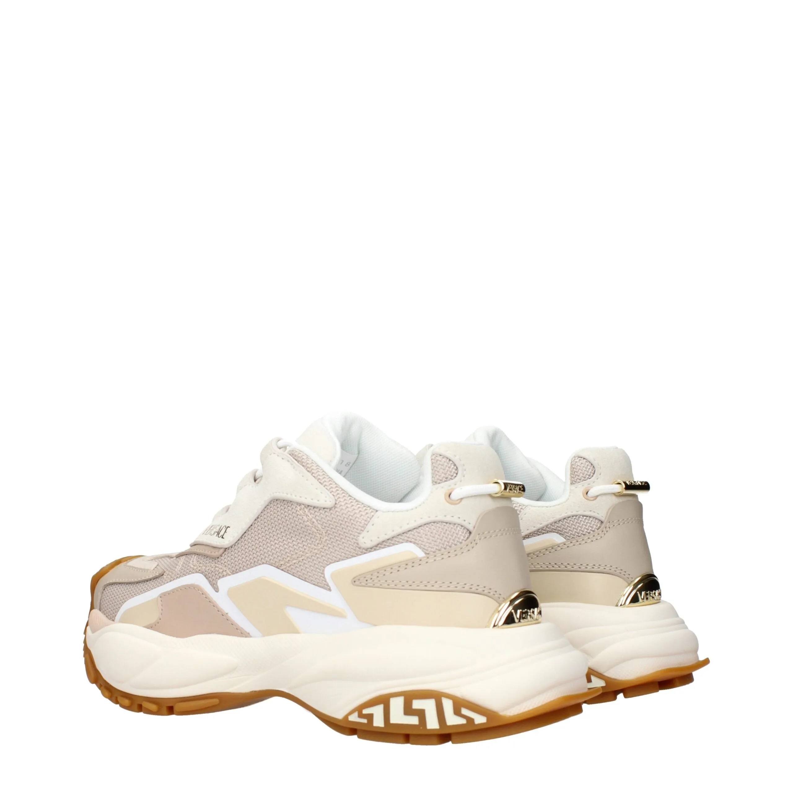 Versace Beige Fabric Chunky Sneakers sold by Siebentaschen product image thumbnail 4