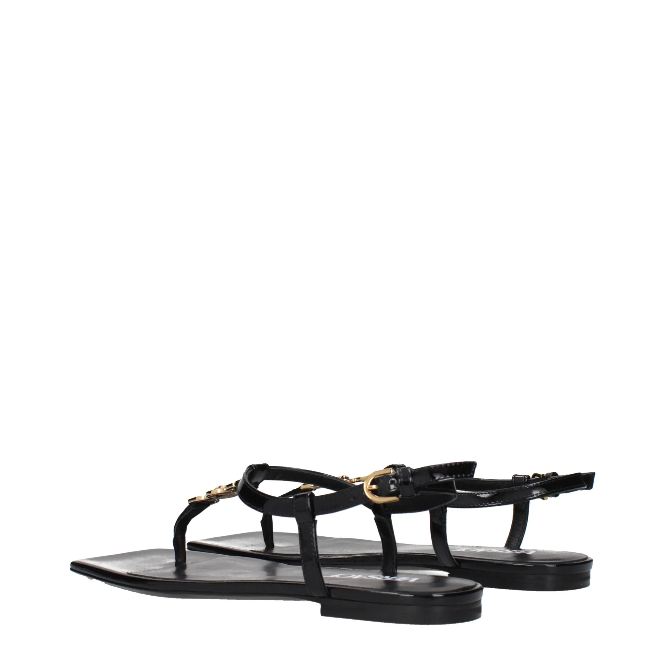 Versace Black Leather Flip-Flop Sandals sold by Siebentaschen product image thumbnail 4
