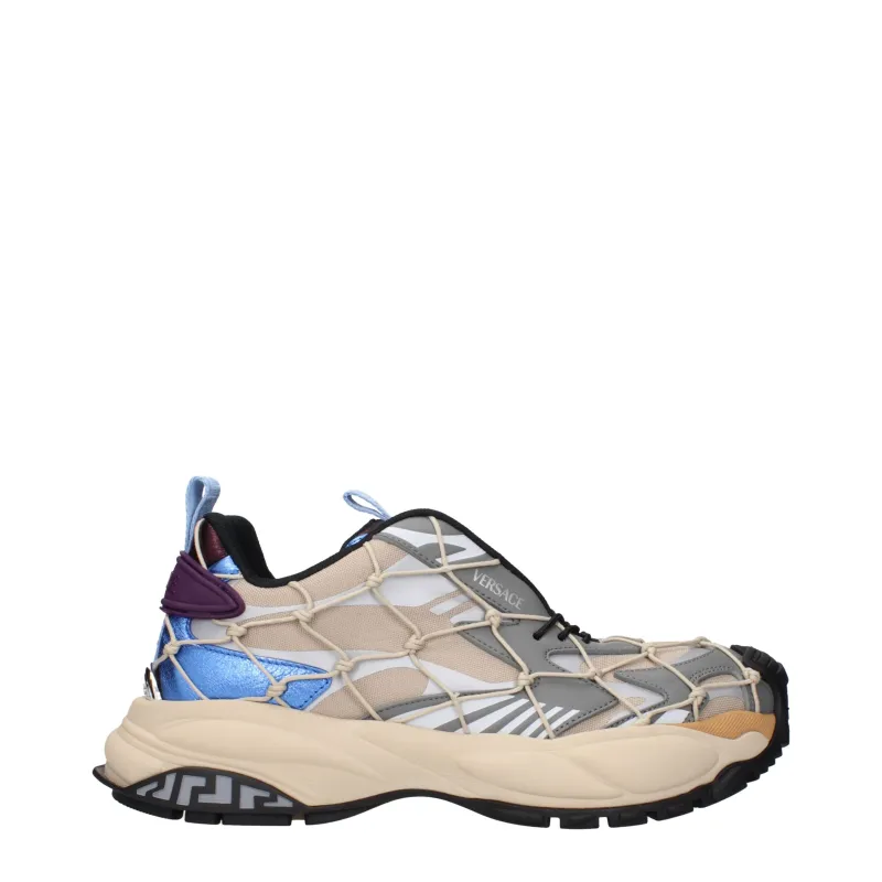 Versace Beige Fabric Sneakers sold by Siebentaschen