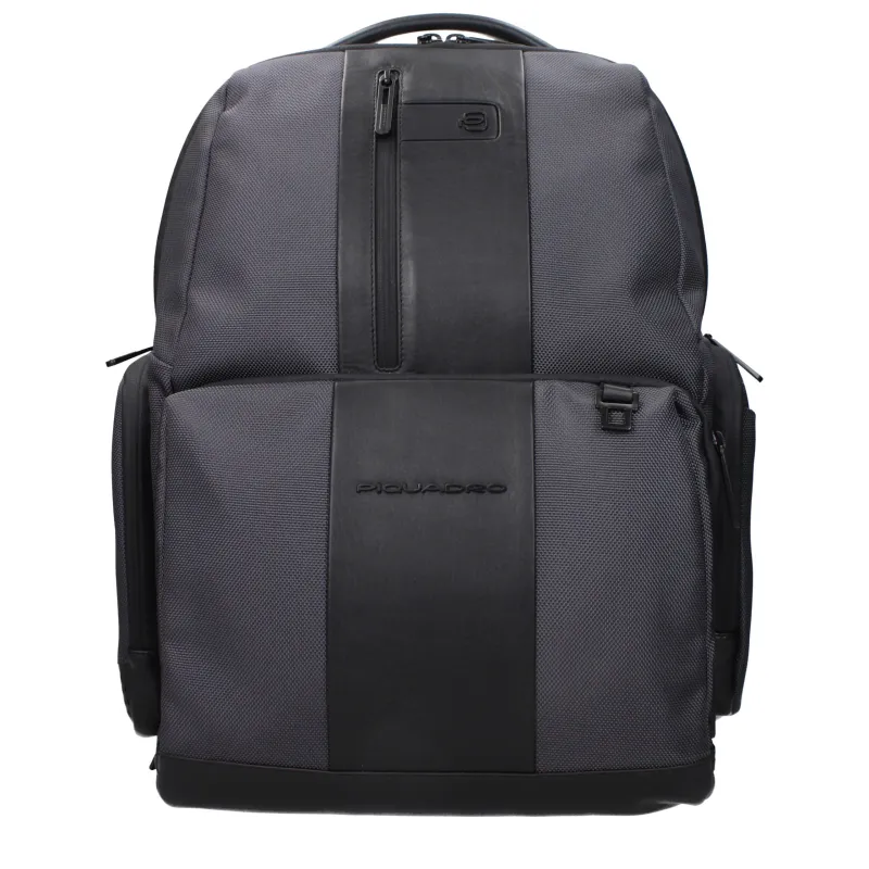 Piquadro Gray Nylon Backpack sold by Siebentaschen