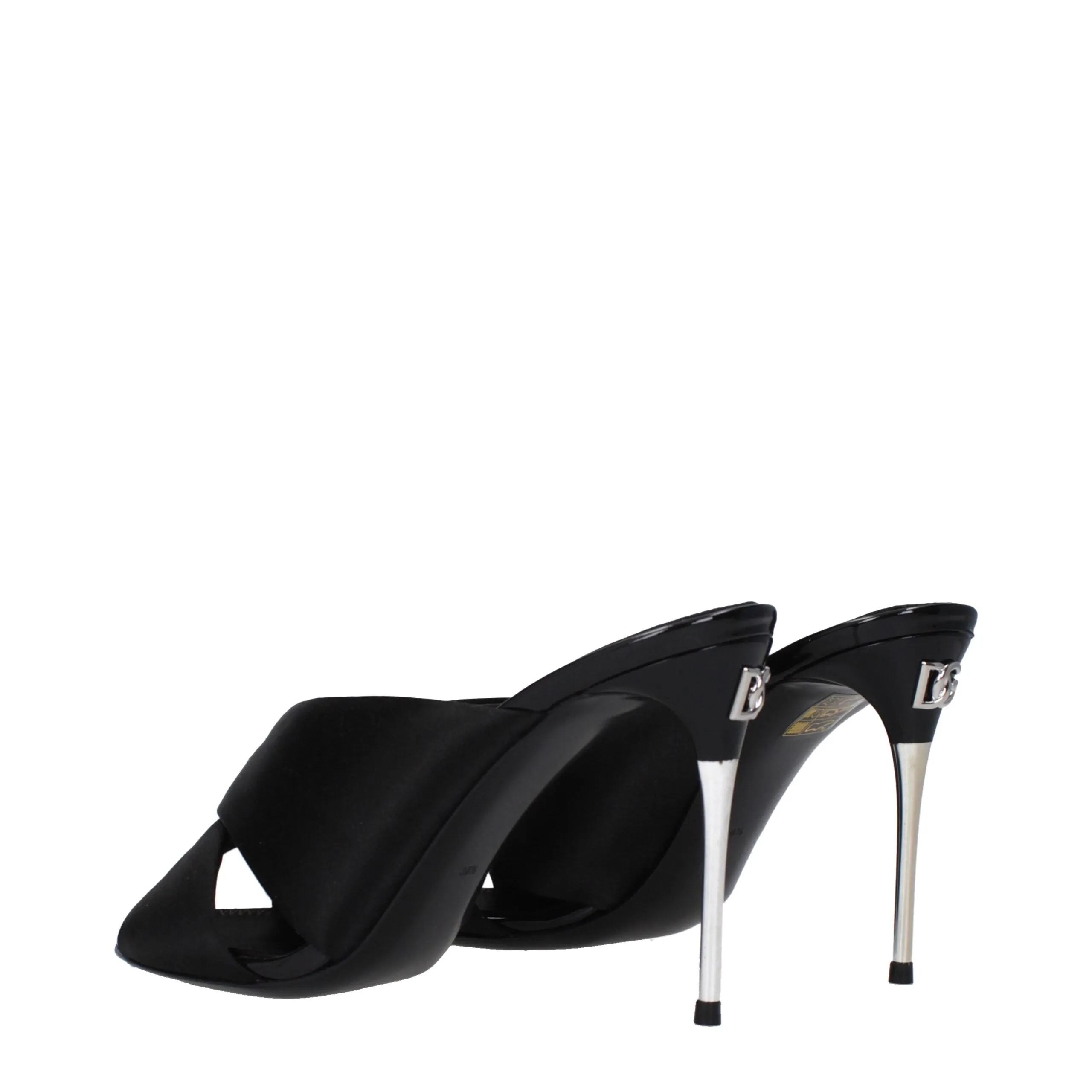 Dolce & Gabbana Black Satin Stiletto Heel Sandals sold by Siebentaschen product image thumbnail 4