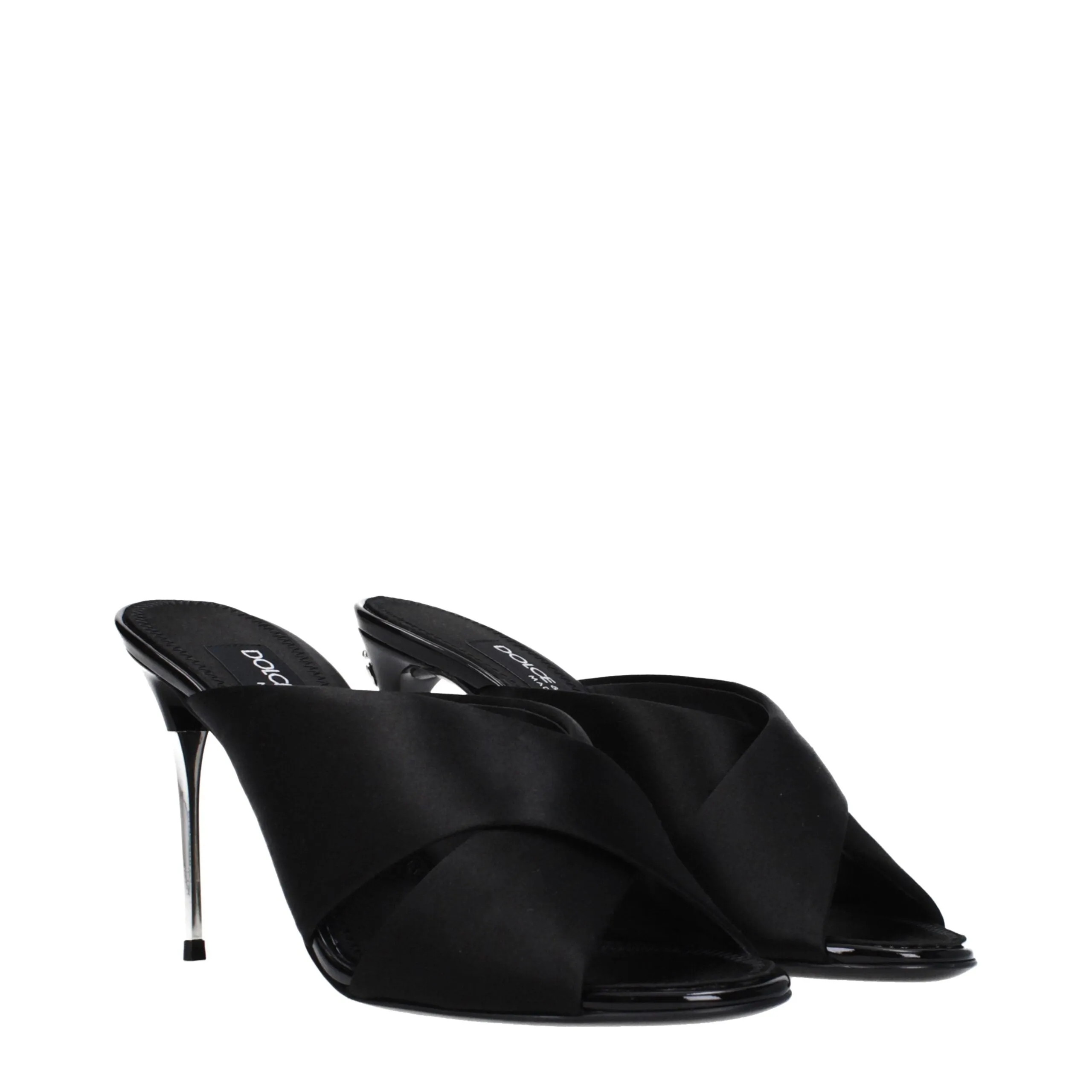 Dolce & Gabbana Black Satin Stiletto Heel Sandals sold by Siebentaschen product image thumbnail 2