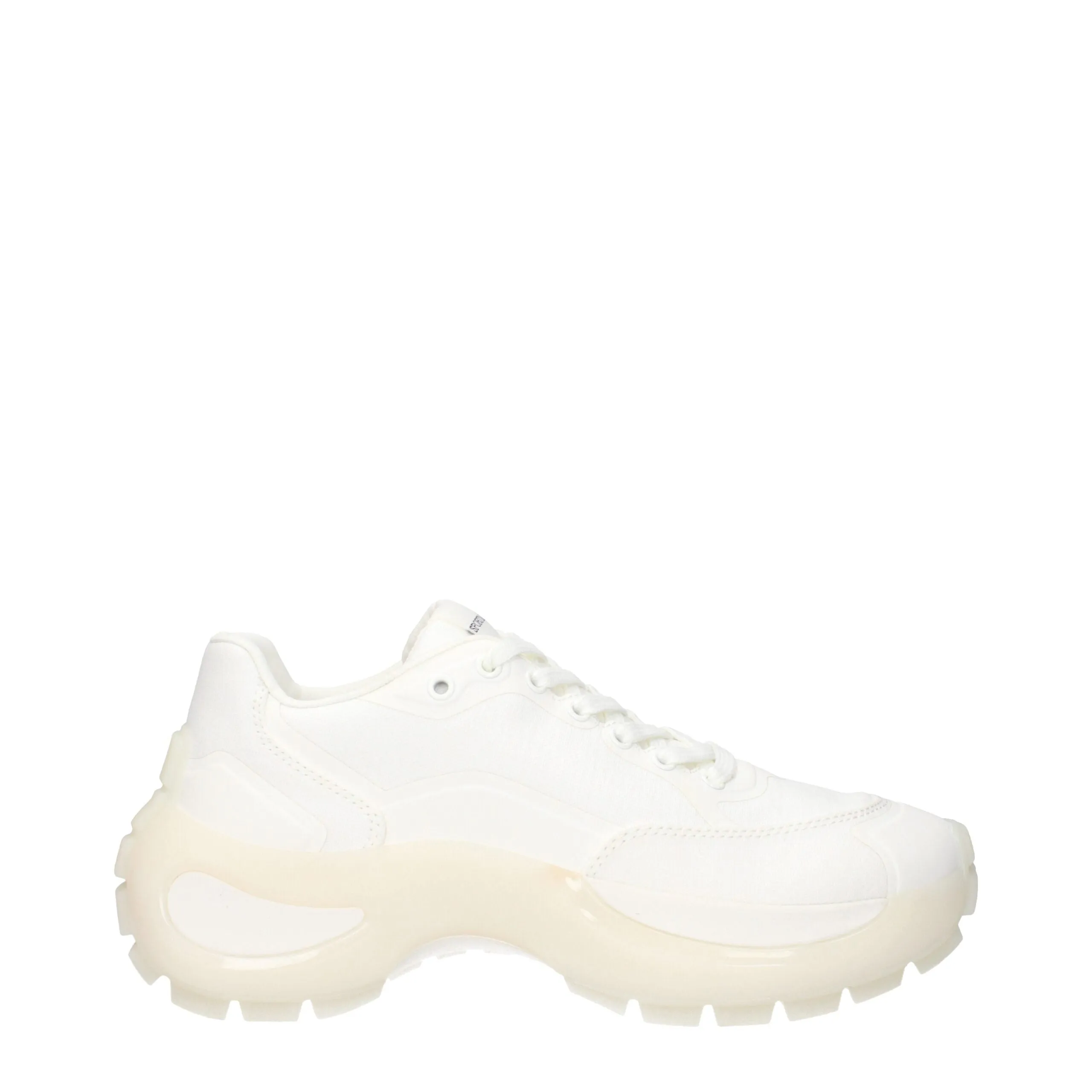 Max Mara White Fabric Chunky Sneakers sold by Siebentaschen