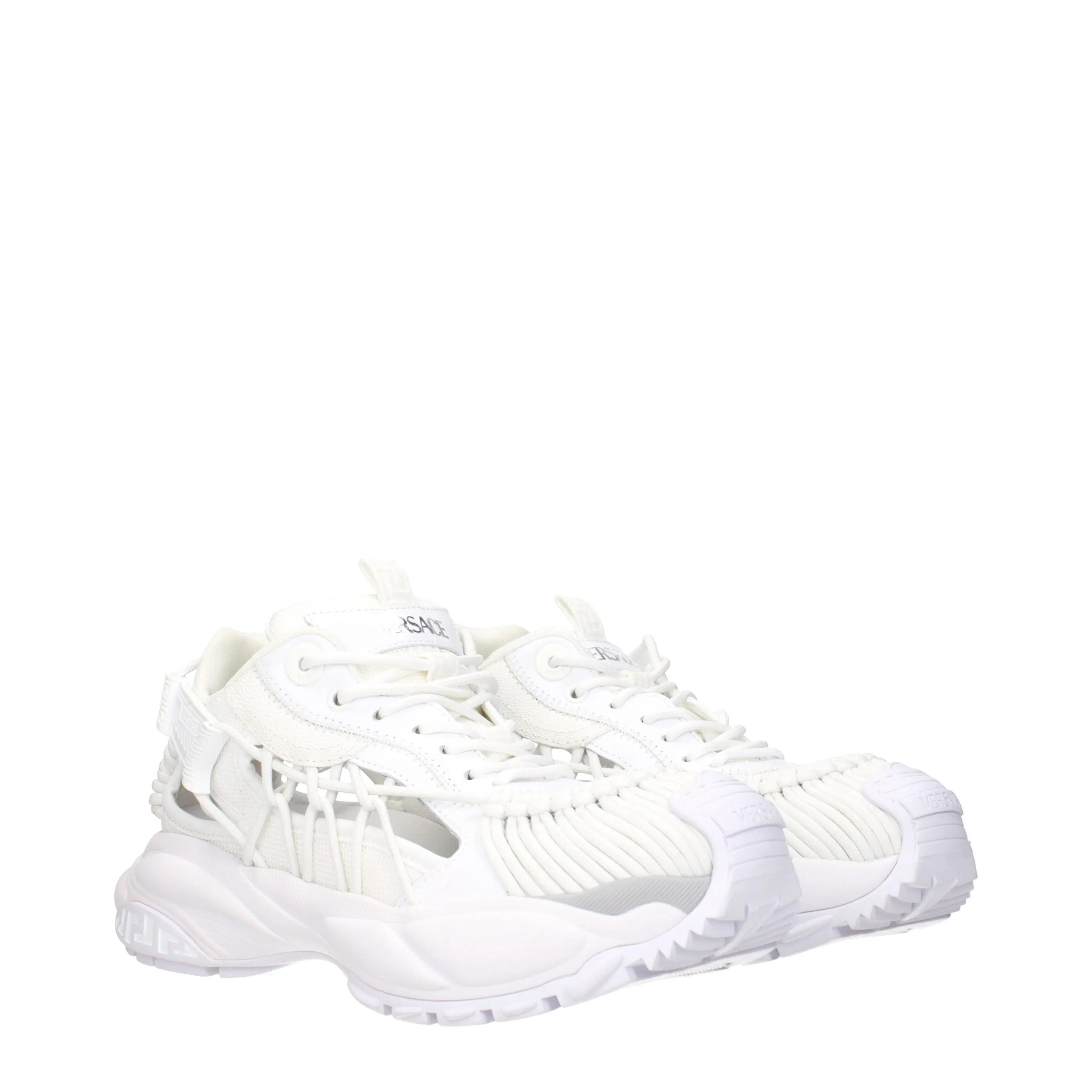 Versace White Leather Athletic Sneakers sold by Siebentaschen product image thumbnail 2