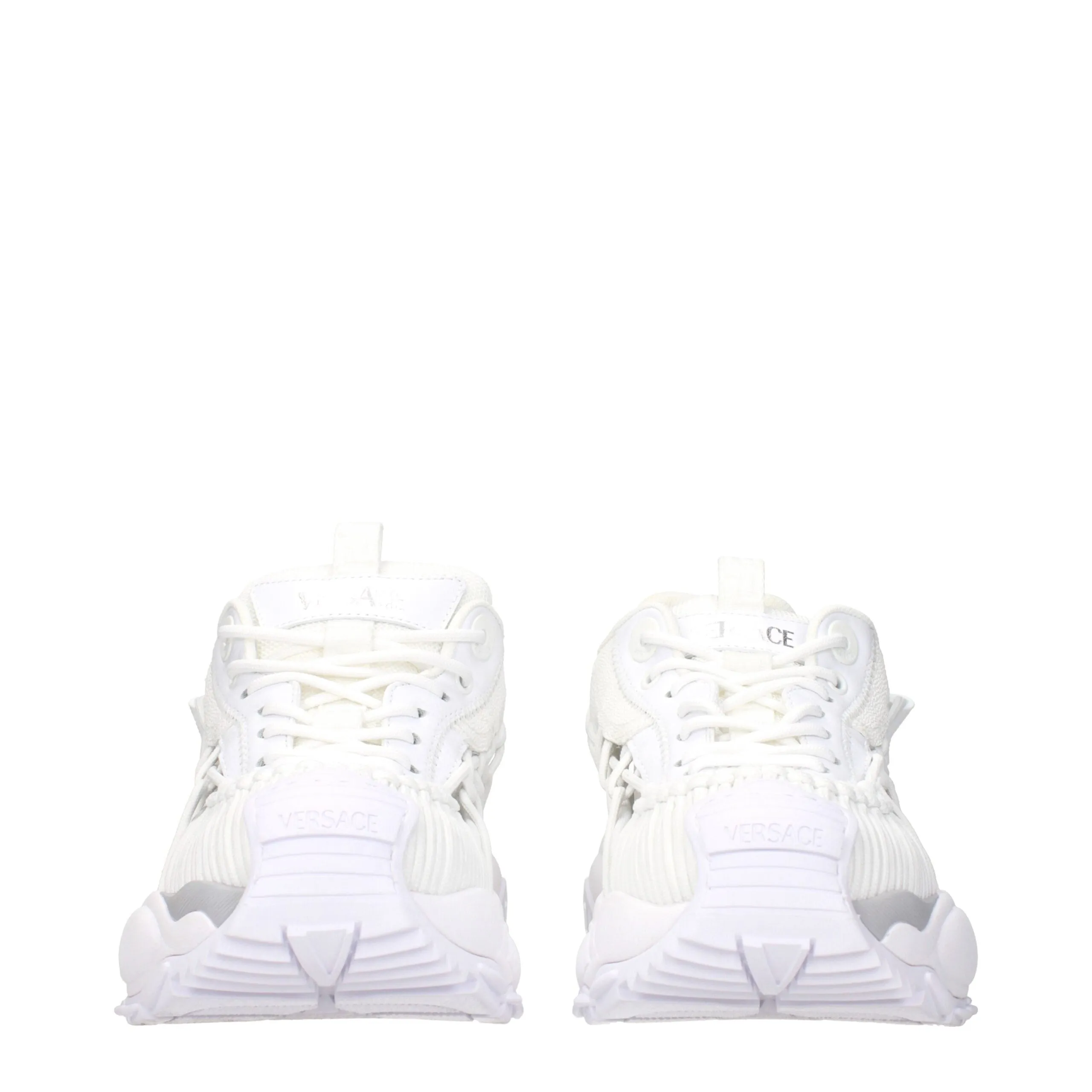 Versace White Leather Athletic Sneakers sold by Siebentaschen product image thumbnail 3