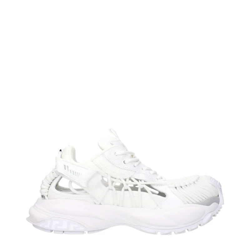 Versace White Leather Athletic Sneakers sold by Siebentaschen