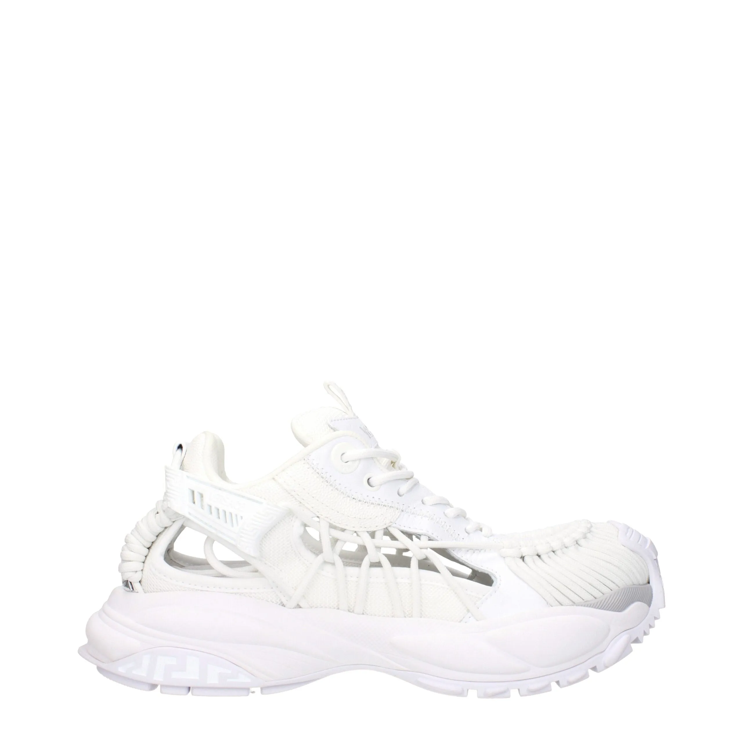 Versace White Leather Athletic Sneakers sold by Siebentaschen