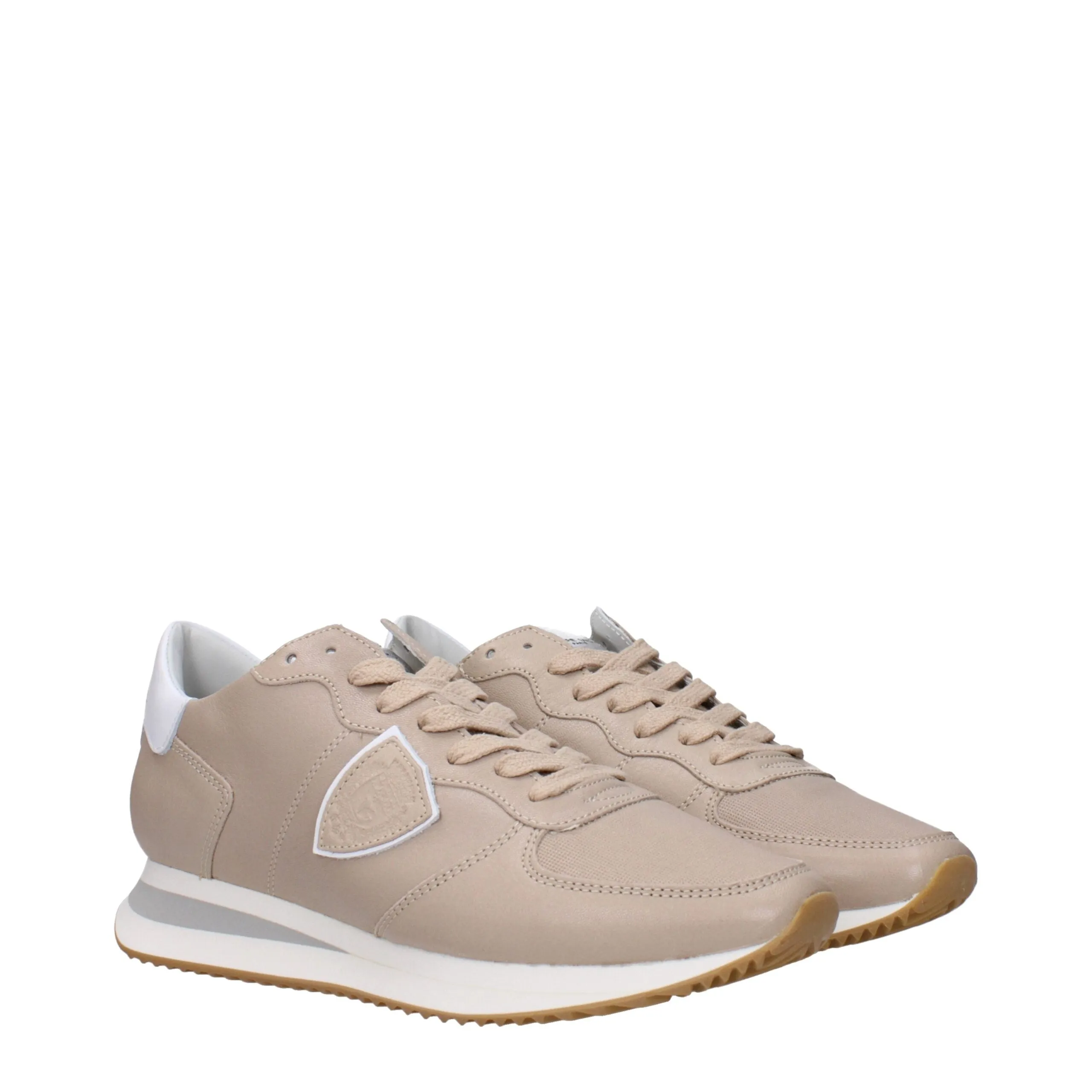 Philippe Model Beige Leather Low Top Sneakers sold by Siebentaschen product image thumbnail 2