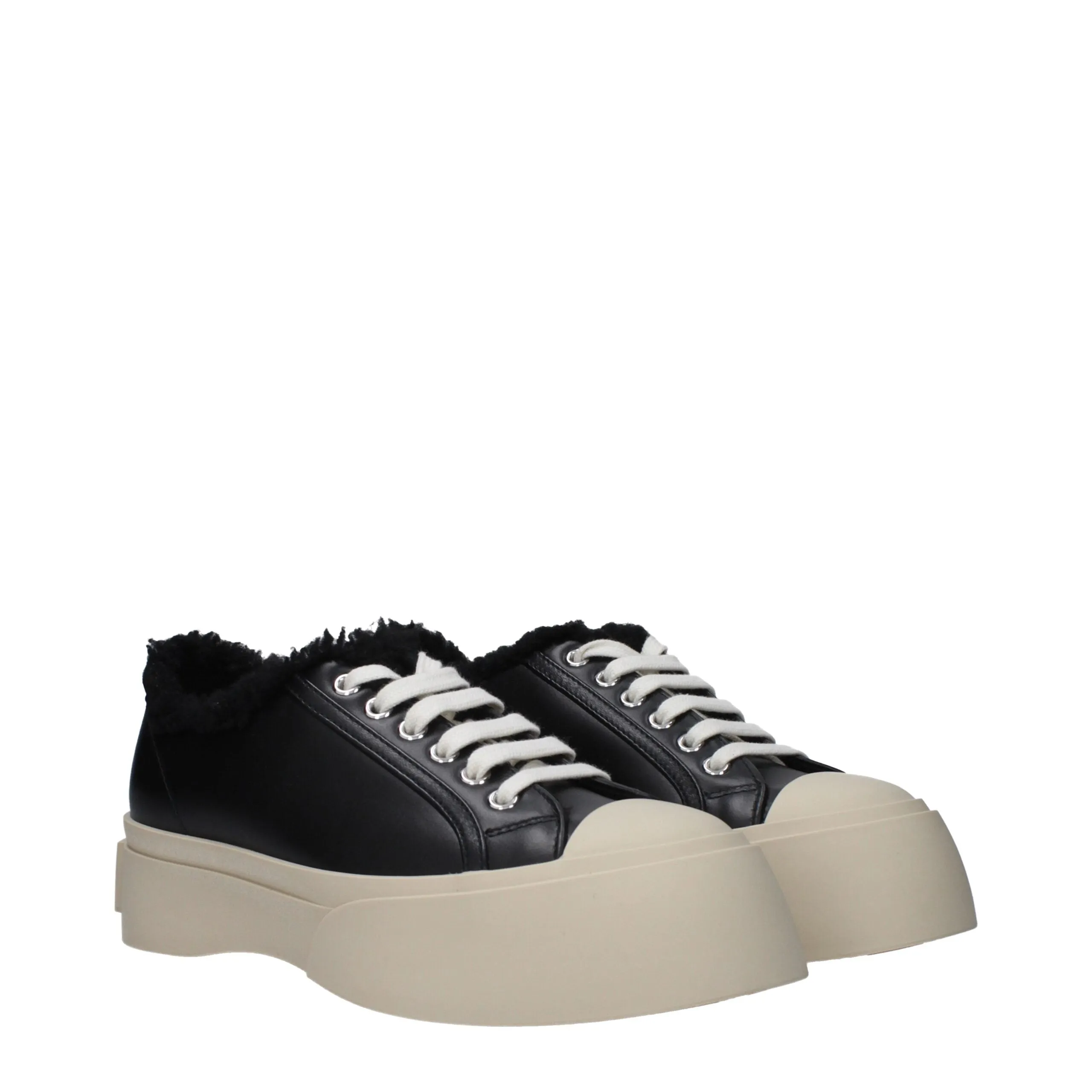 Marni Black Leather Chunky Sneakers sold by Siebentaschen product image thumbnail 2