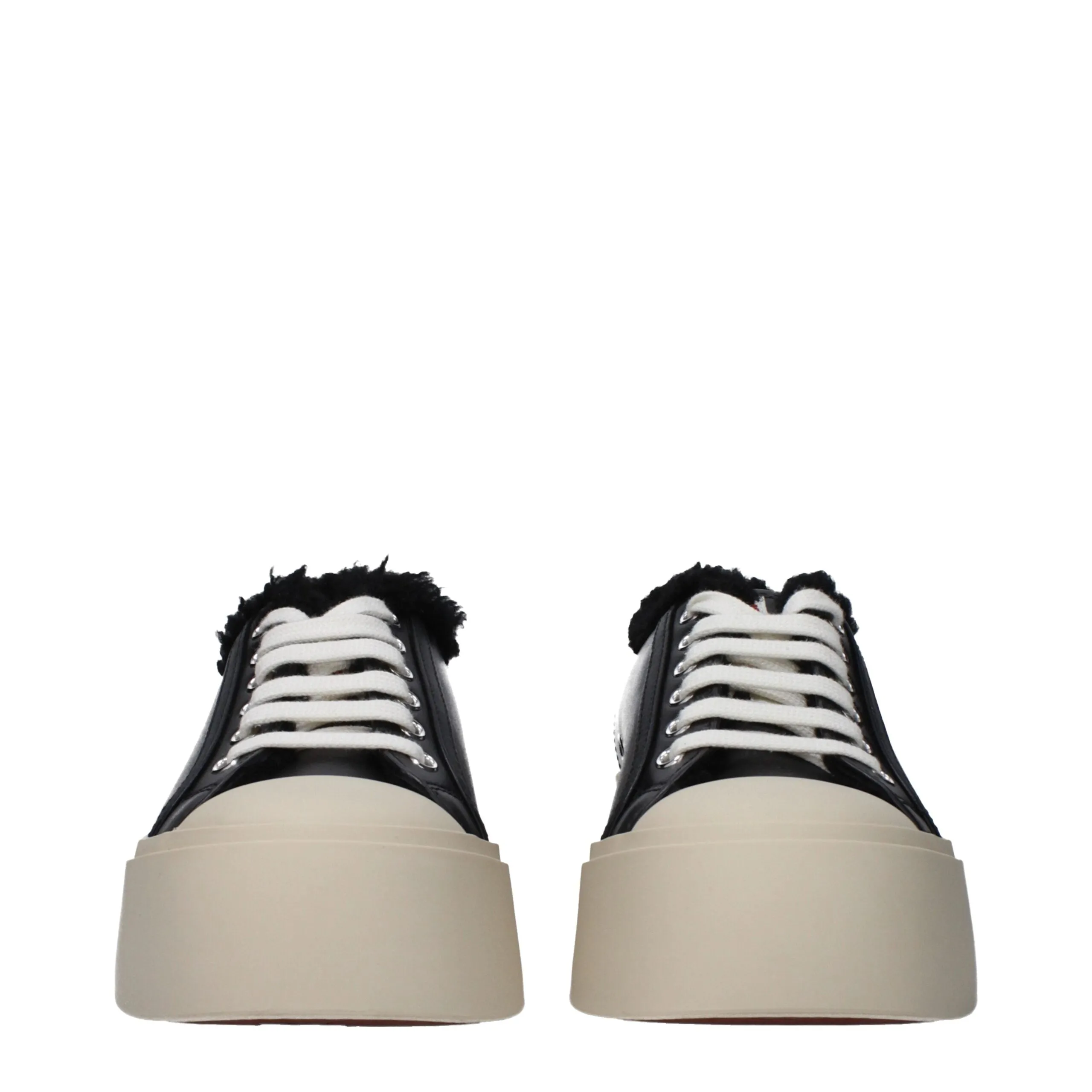 Marni Black Leather Chunky Sneakers sold by Siebentaschen product image thumbnail 3