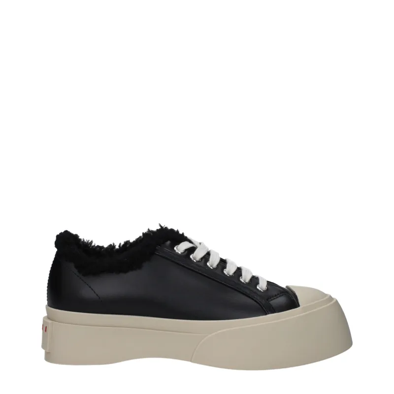Marni Black Leather Chunky Sneakers sold by Siebentaschen