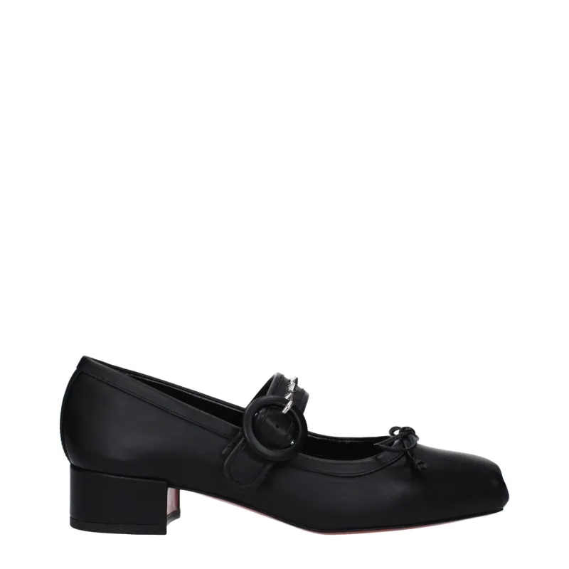Christian Louboutin Black Leather Ballet Flats sold by Siebentaschen