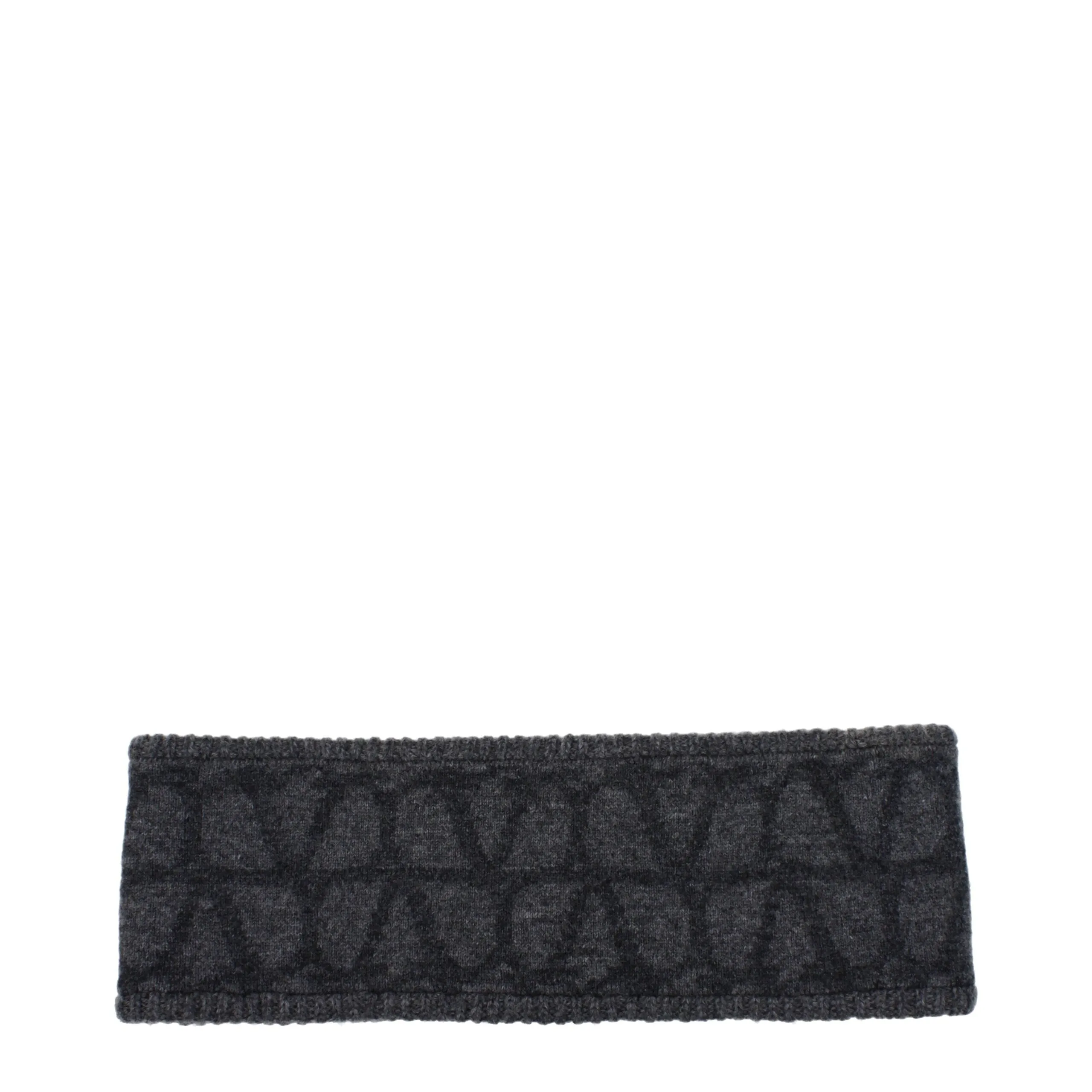 Valentino Garavani Gray Wool Headband sold by Siebentaschen