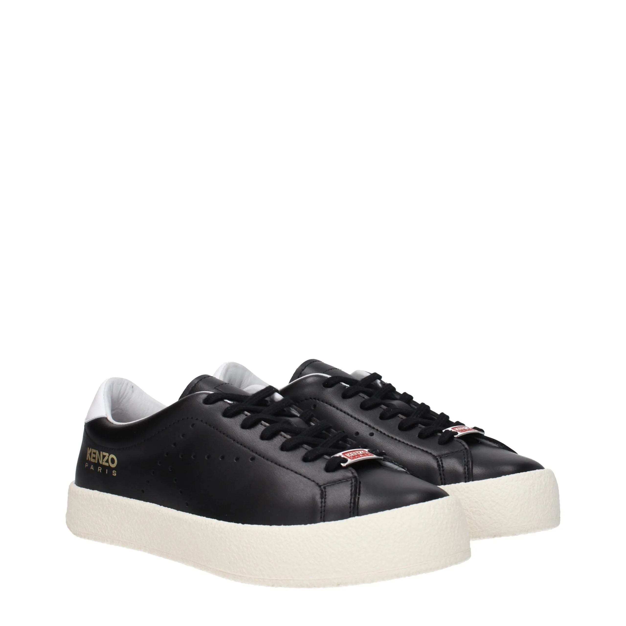 Kenzo Black Leather Low Top Sneakers sold by Siebentaschen product image thumbnail 2