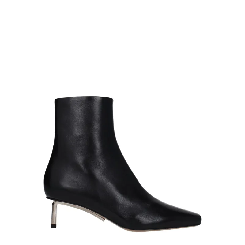Off-White Black Leather Ankle Boots sold by Siebentaschen