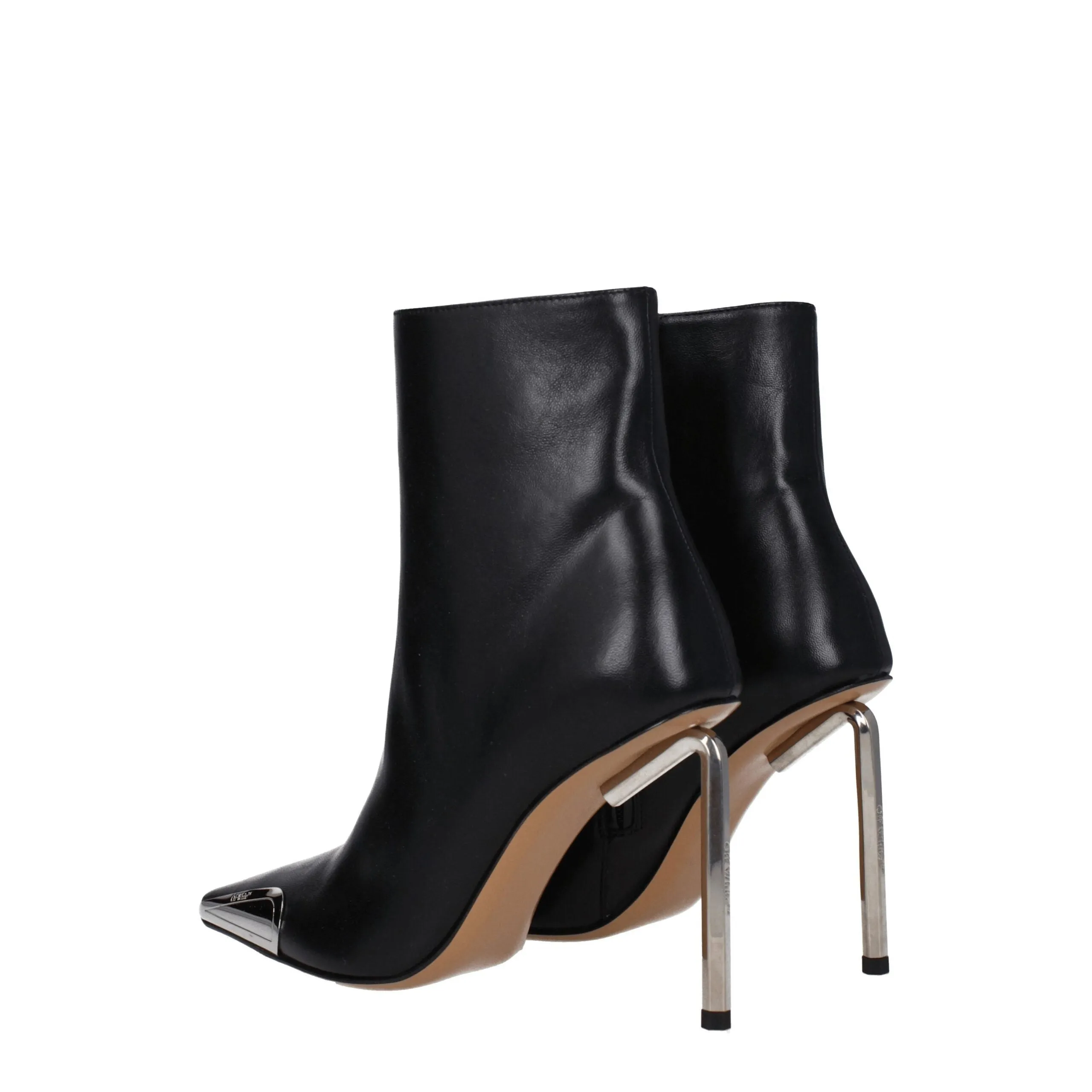 Off-White Black Leather Ankle Boots sold by Siebentaschen product image thumbnail 4