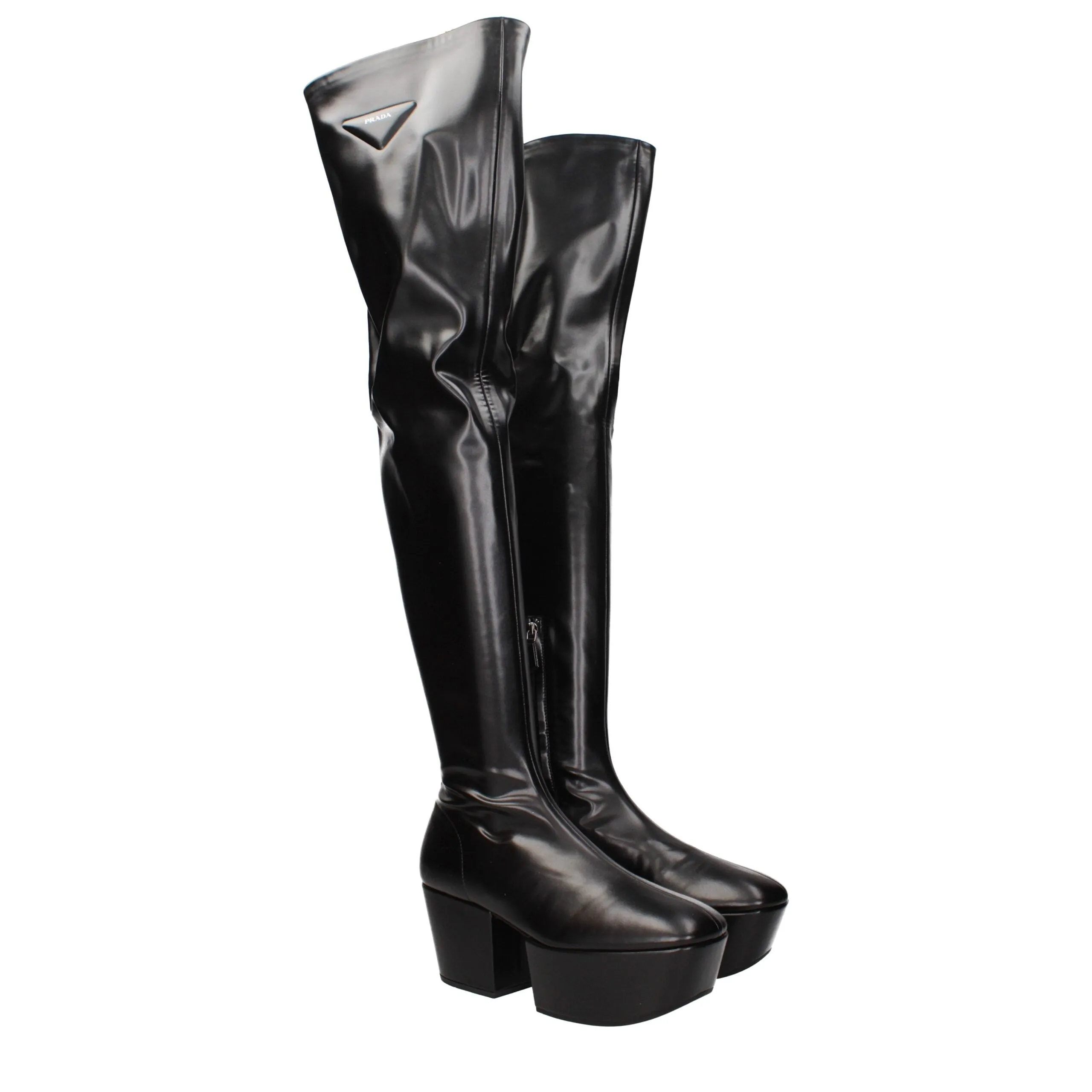 Prada Black Leather Over The Knee sold by Siebentaschen product image thumbnail 2