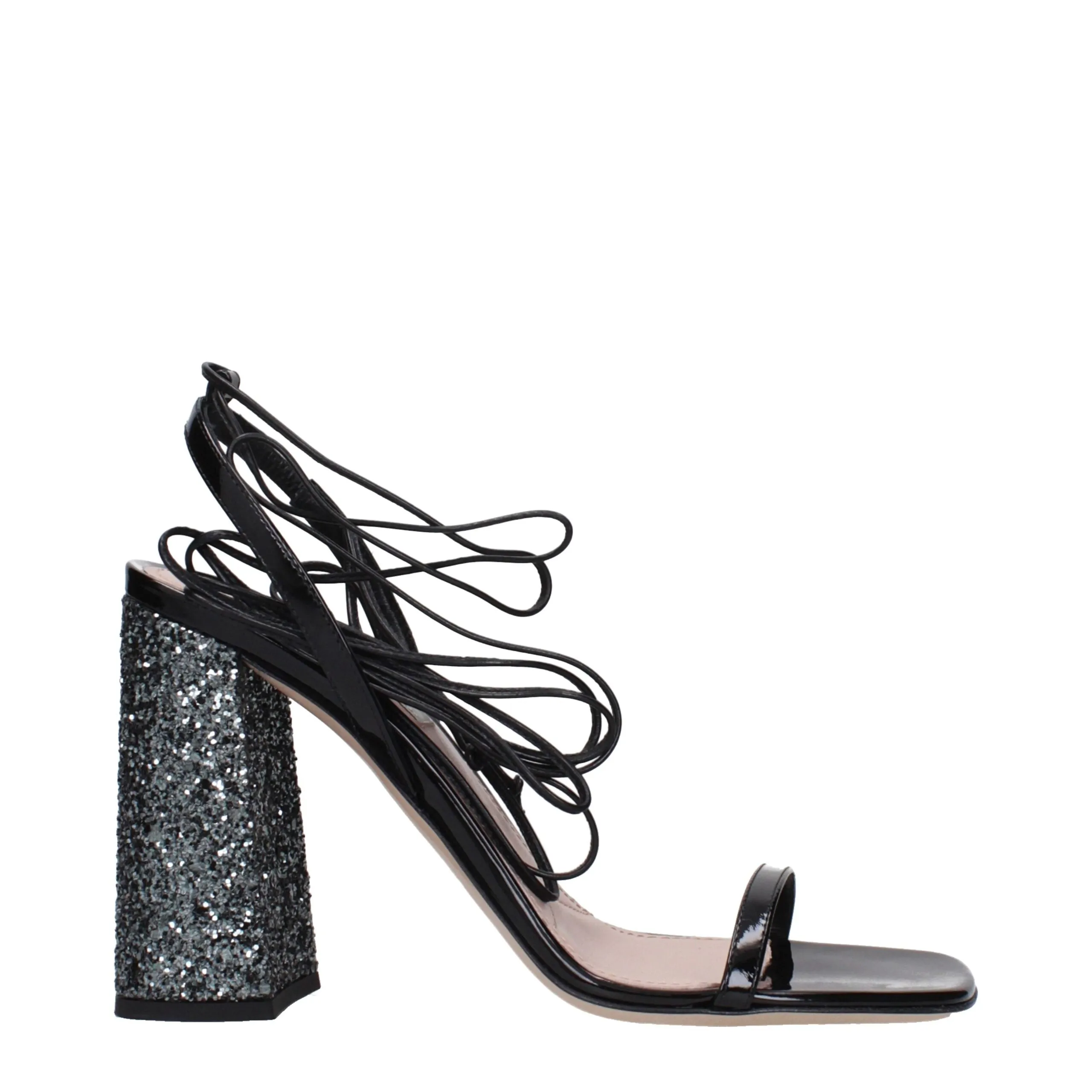 Miu Miu Black Leather Platform Sandals sold by Siebentaschen