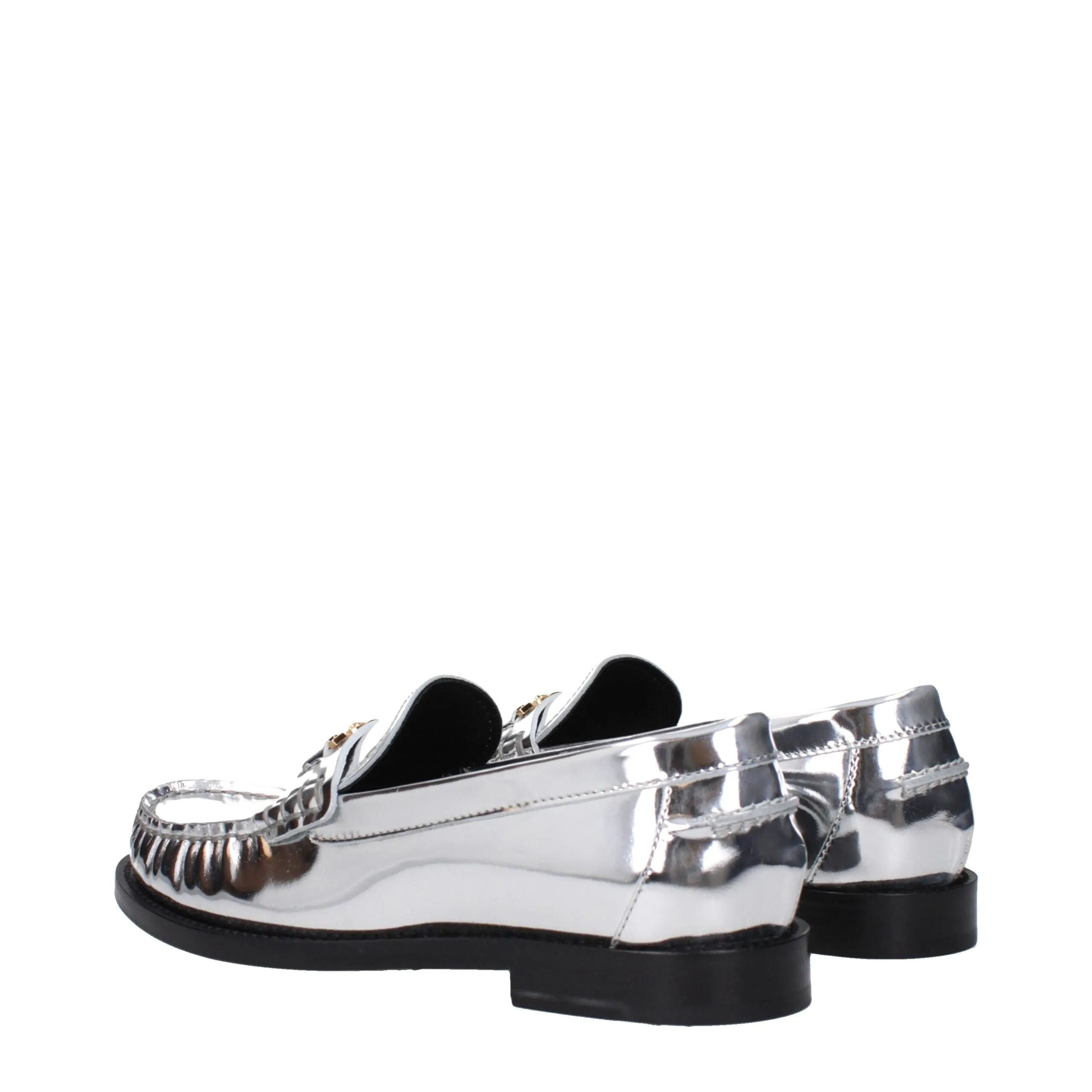 Versace Gray Leather Slip-On Loafers sold by Siebentaschen product image thumbnail 4