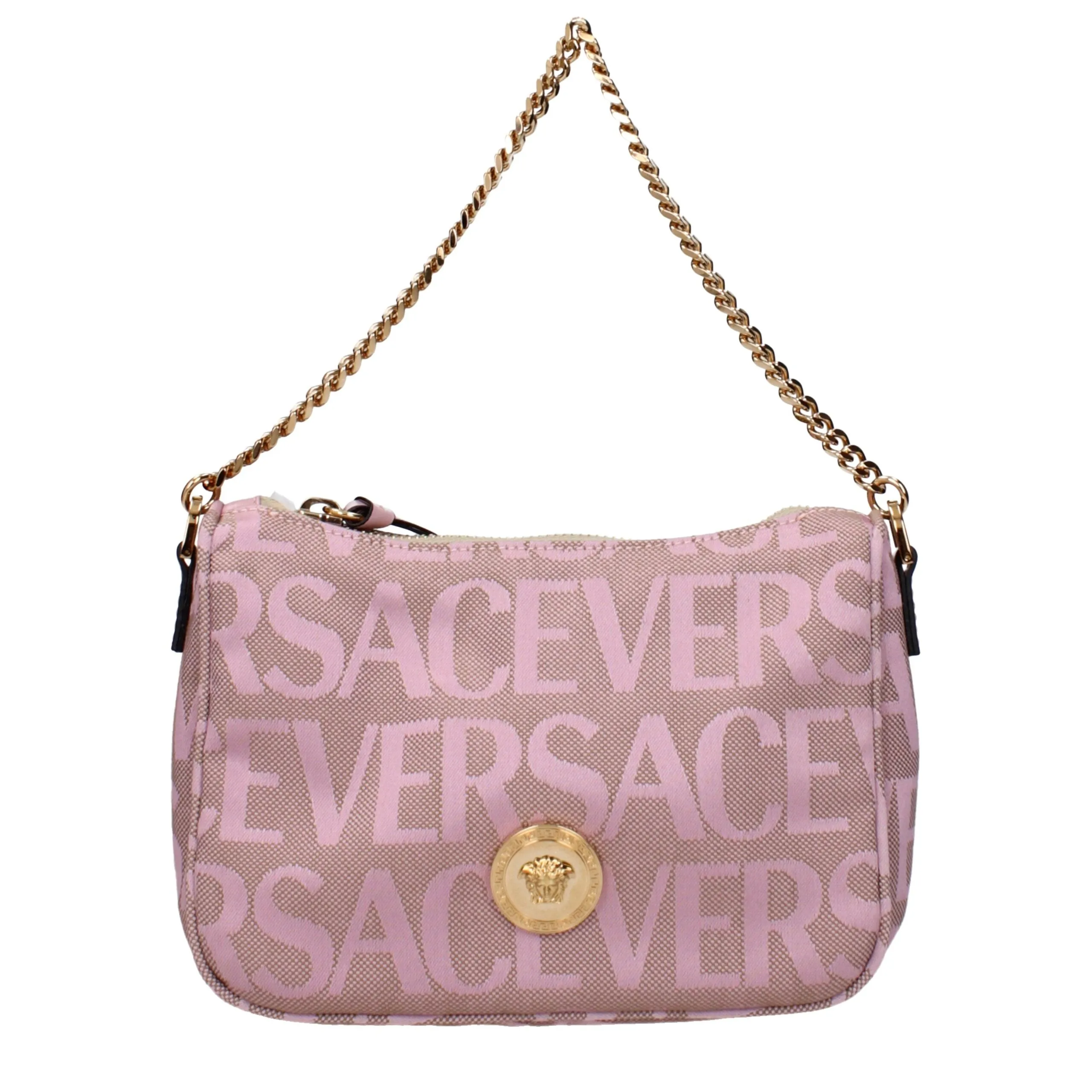 Versace Pink Fabric Handbag sold by Siebentaschen