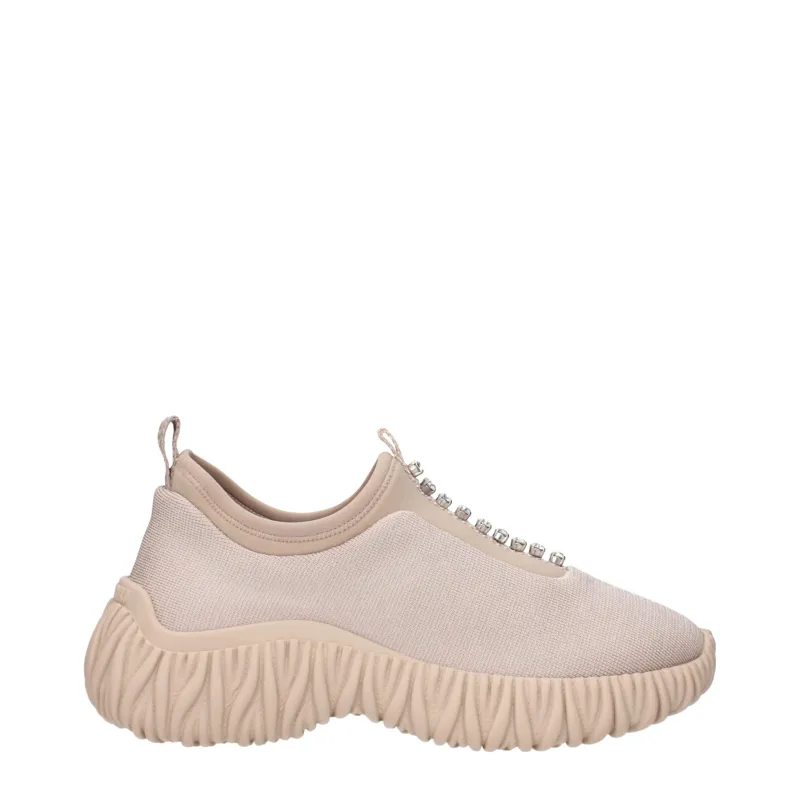 Miu Miu Beige Fabric Sneakers sold by Siebentaschen