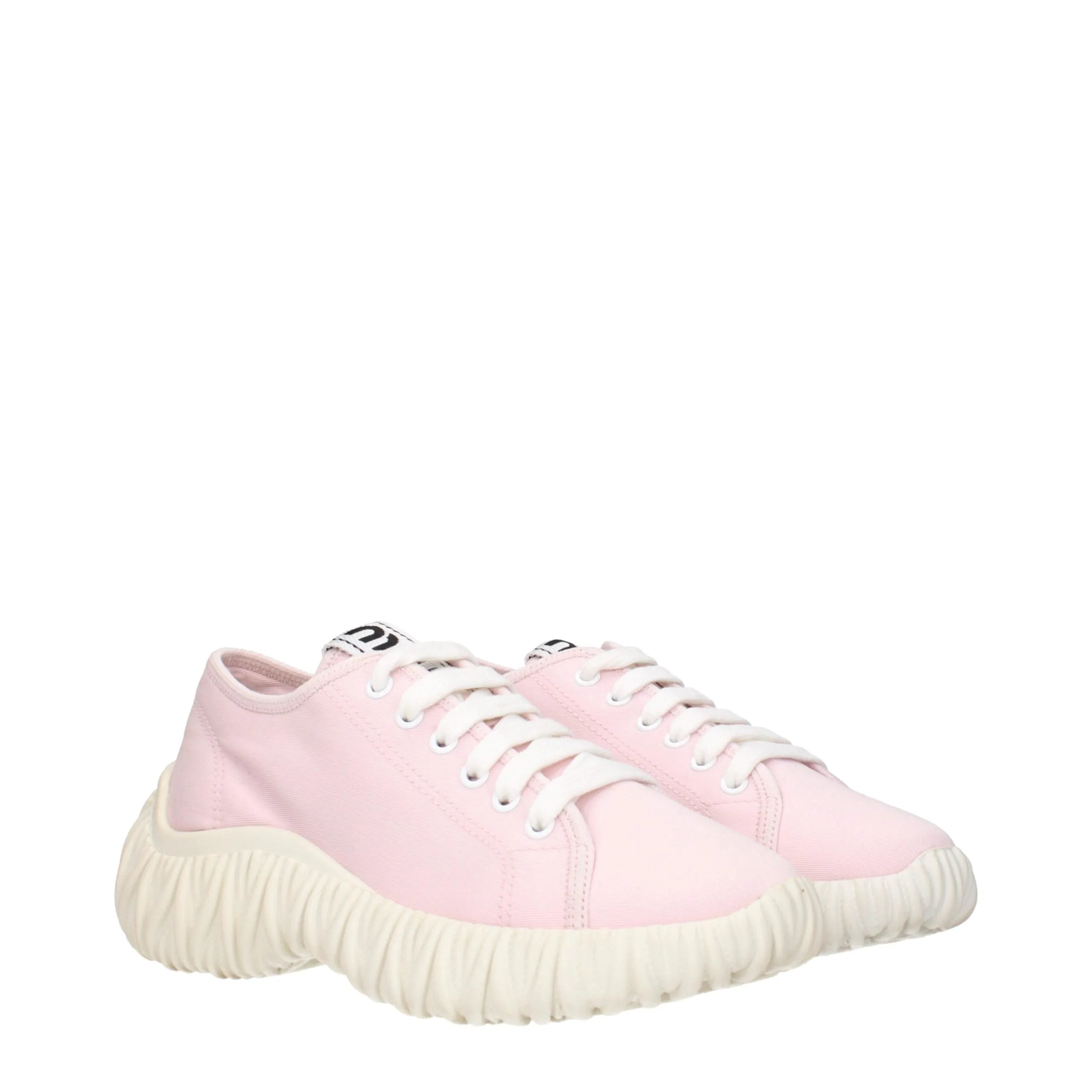 Miu Miu Pink Fabric Low Top Sneakers sold by Siebentaschen product image thumbnail 2