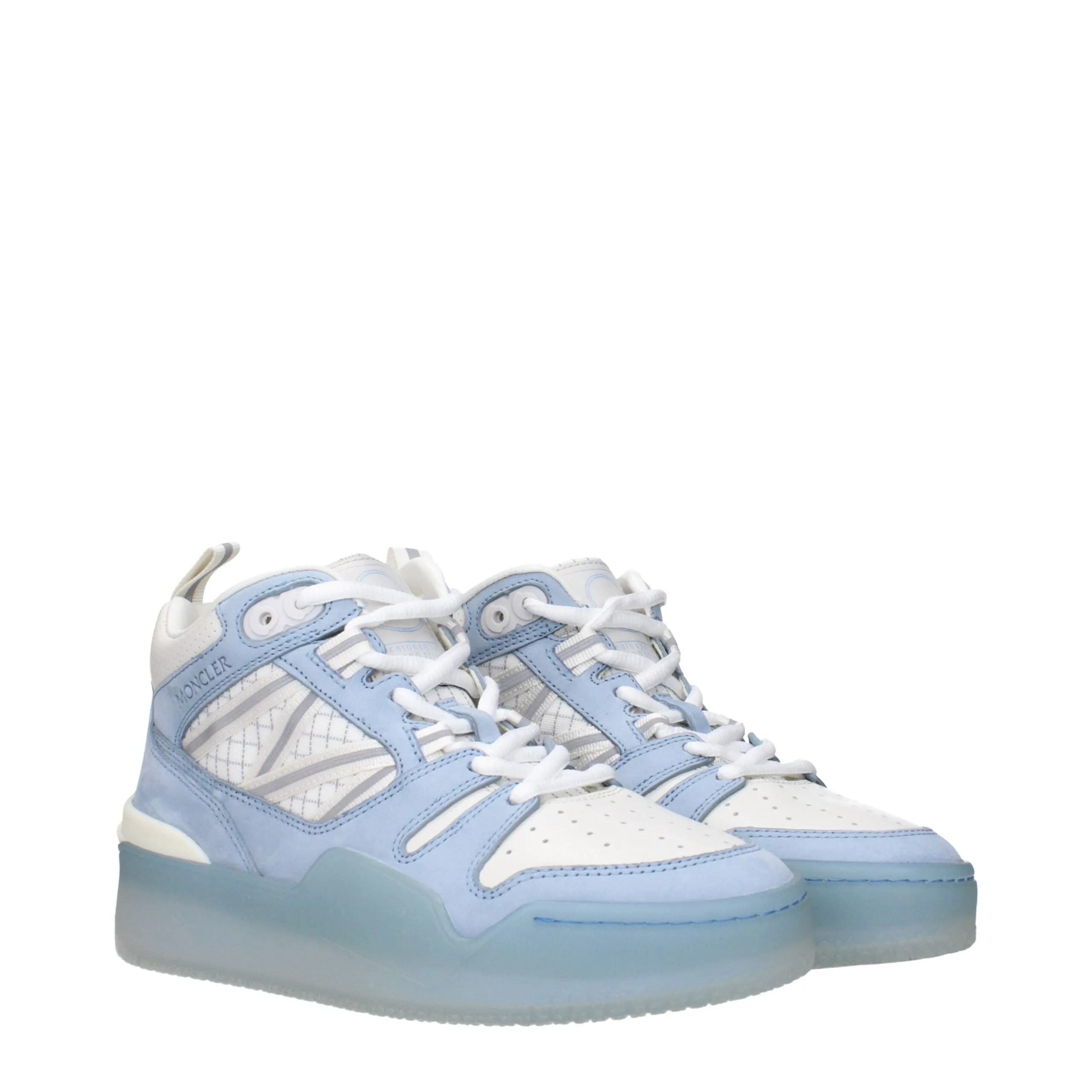 Moncler White Leather High Top Sneakers sold by Siebentaschen product image thumbnail 2
