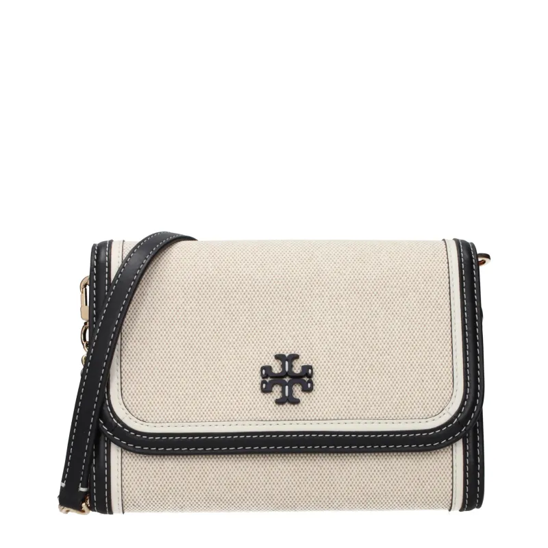 Tory Burch Beige Fabric Clutch Bag sold by Siebentaschen