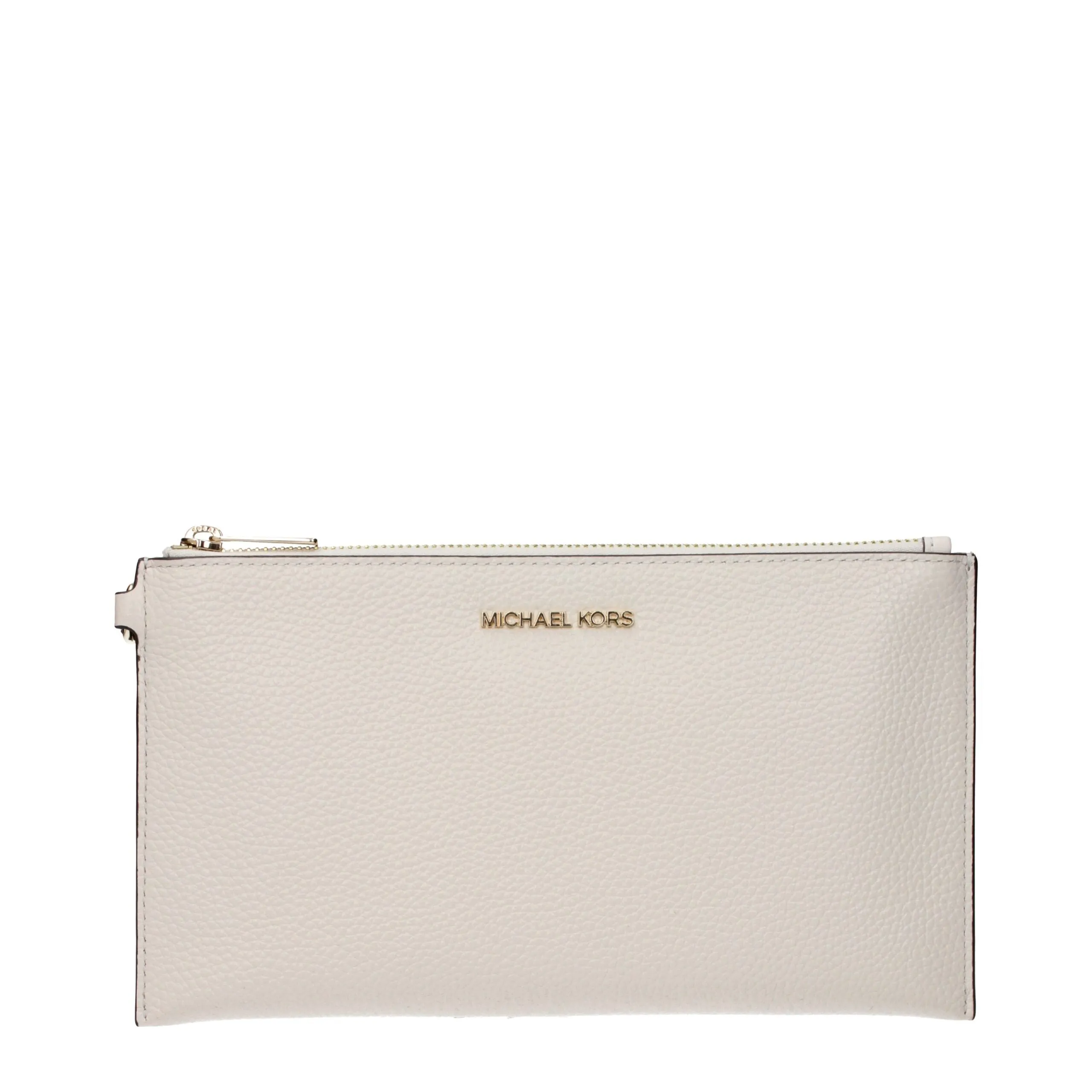 Michael Kors Beige Leather Clutch Bag sold by Siebentaschen