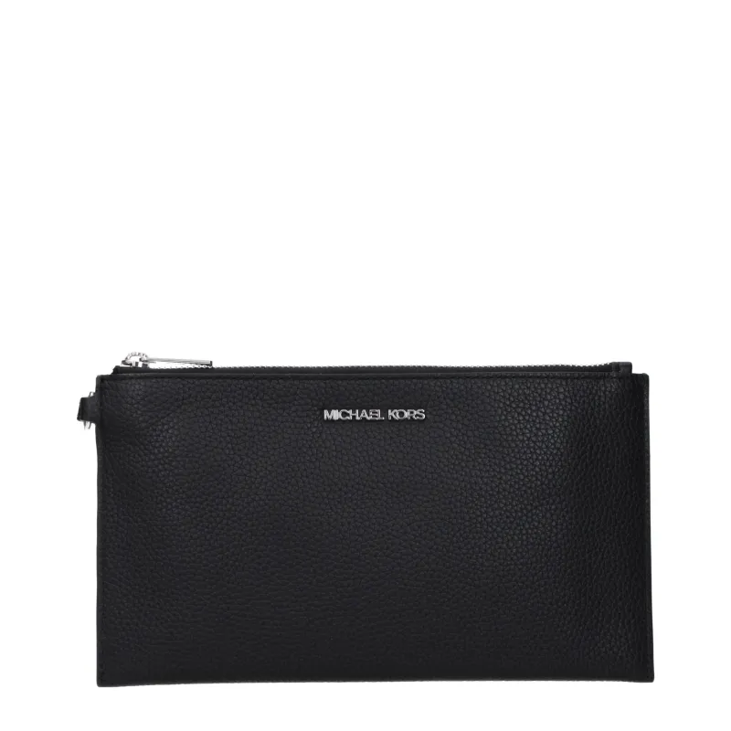 Michael Kors Black Leather Clutch Bag sold by Siebentaschen