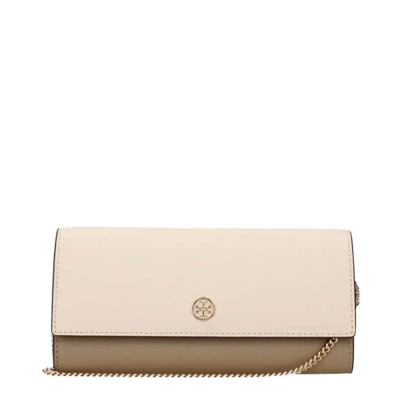 Tory Burch Beige Leather Clutch Bag sold by Siebentaschen
