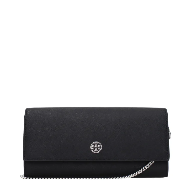 Tory Burch Black Leather Clutch Bag sold by Siebentaschen