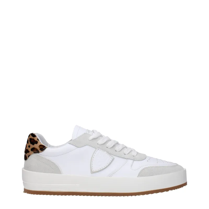 Philippe Model White Leather Low Top Sneakers sold by Siebentaschen