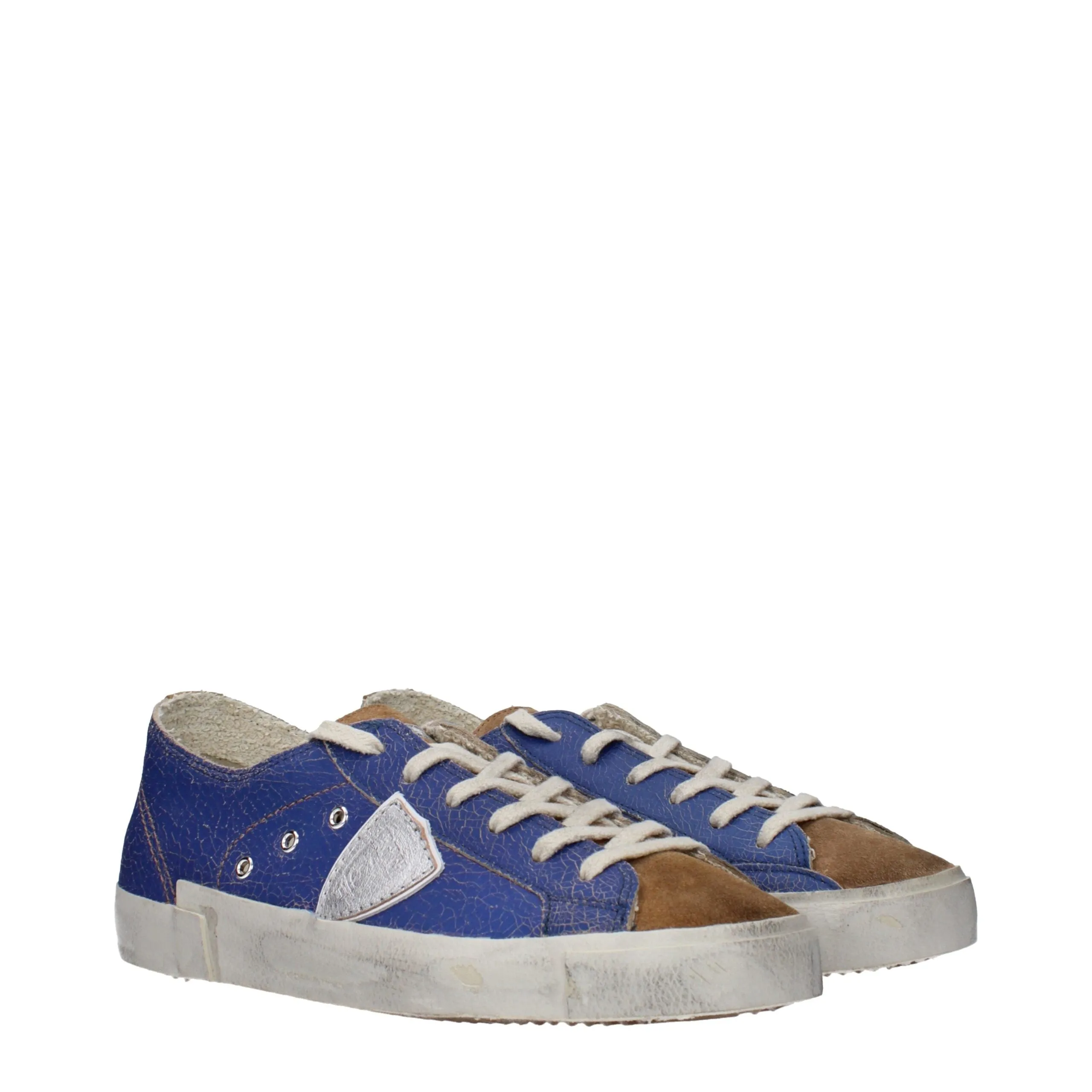 Philippe Model Blue Leather Low Top Sneakers sold by Siebentaschen product image thumbnail 2