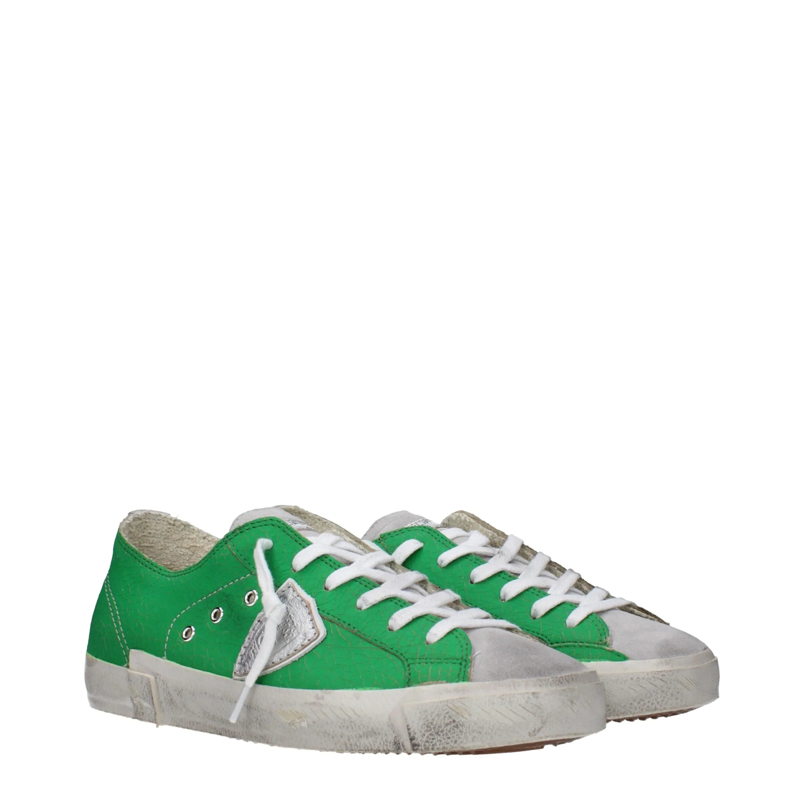 Philippe Model Green Leather Low Top Sneakers sold by Siebentaschen product image thumbnail 2