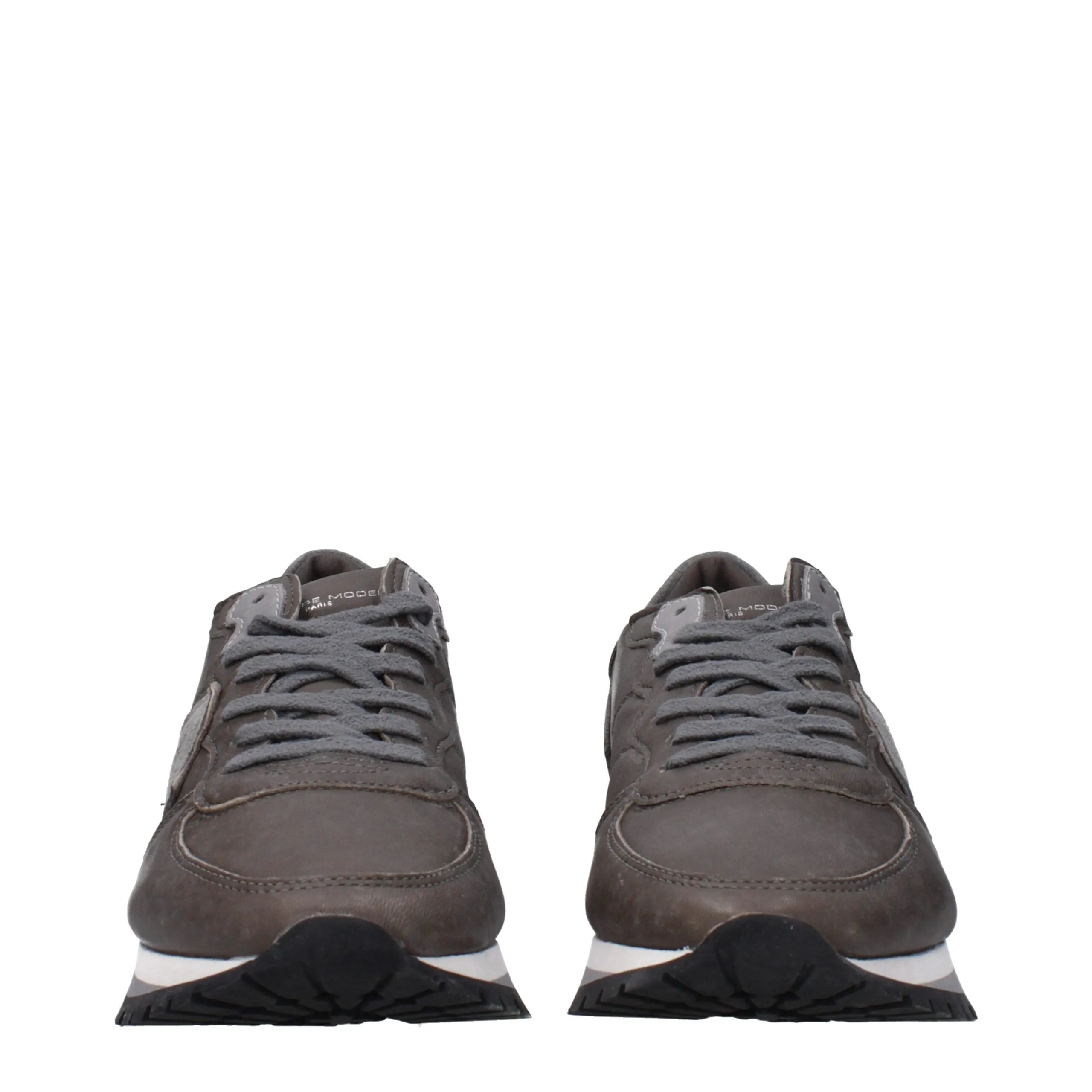 Philippe Model Gray Leather Sneakers sold by Siebentaschen product image thumbnail 3