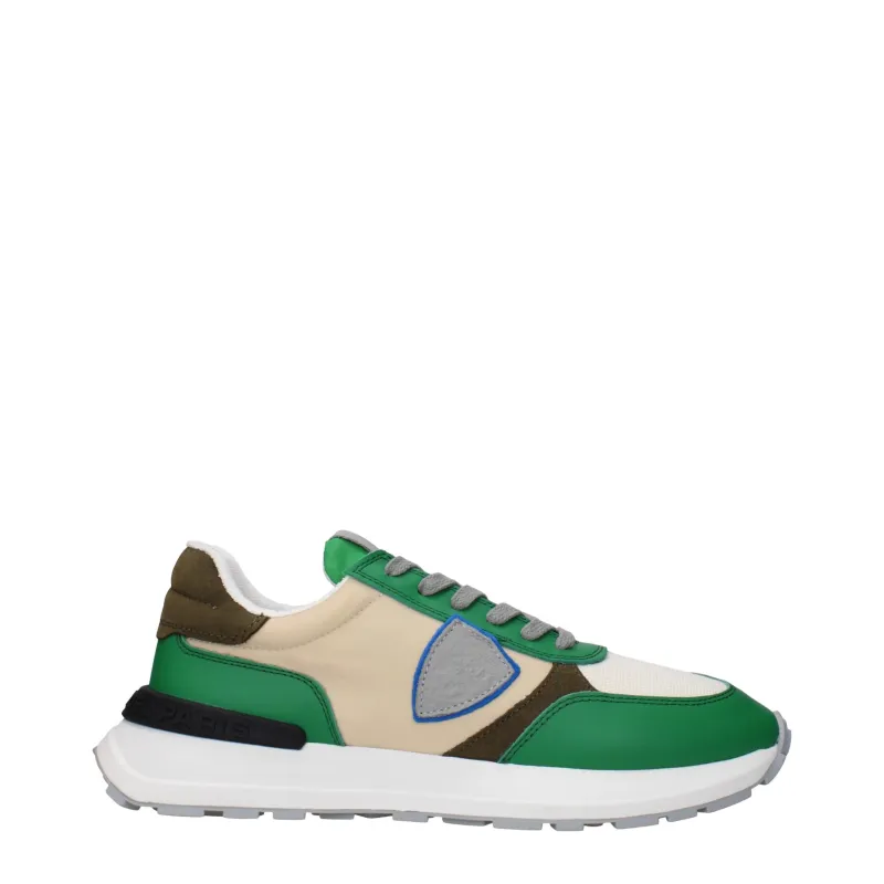 Philippe Model Green Fabric Athletic Sneakers sold by Siebentaschen