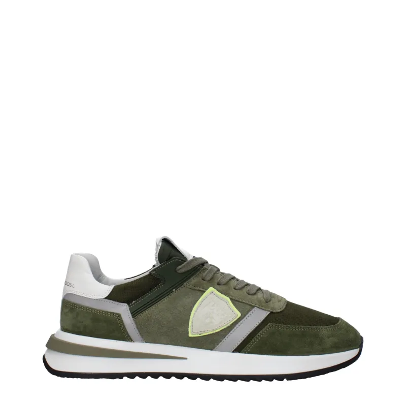 Philippe Model Green Leather Athletic Sneakers sold by Siebentaschen