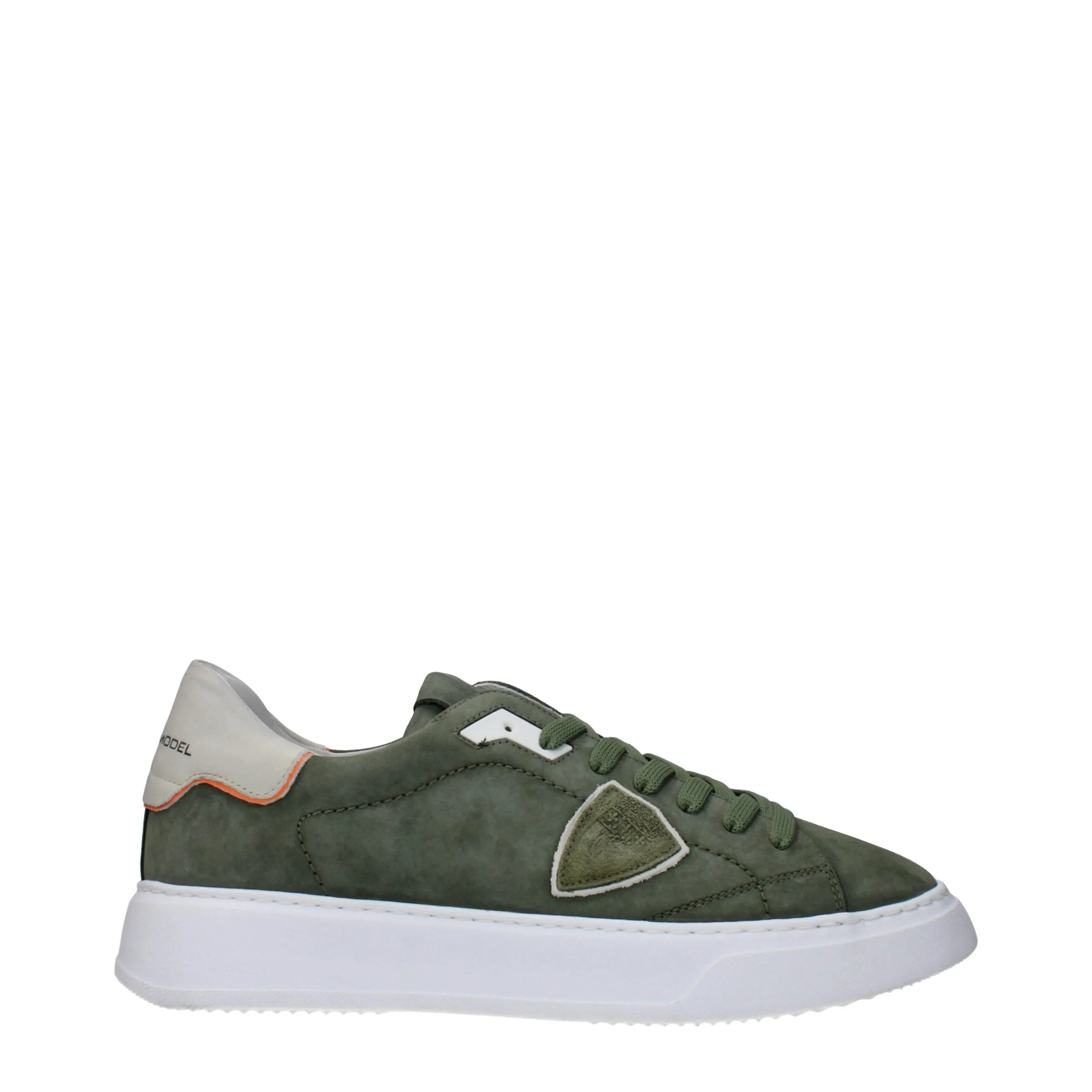 Philippe Model Green Leather Low Top Sneakers sold by Siebentaschen