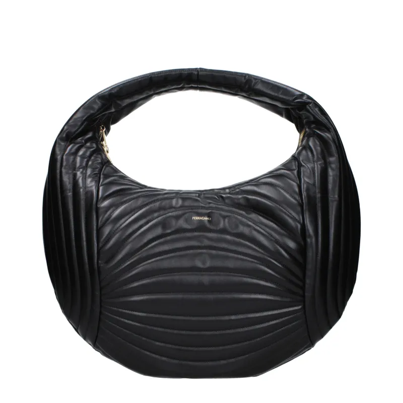 Salvatore Ferragamo Black Leather Handbag sold by Siebentaschen