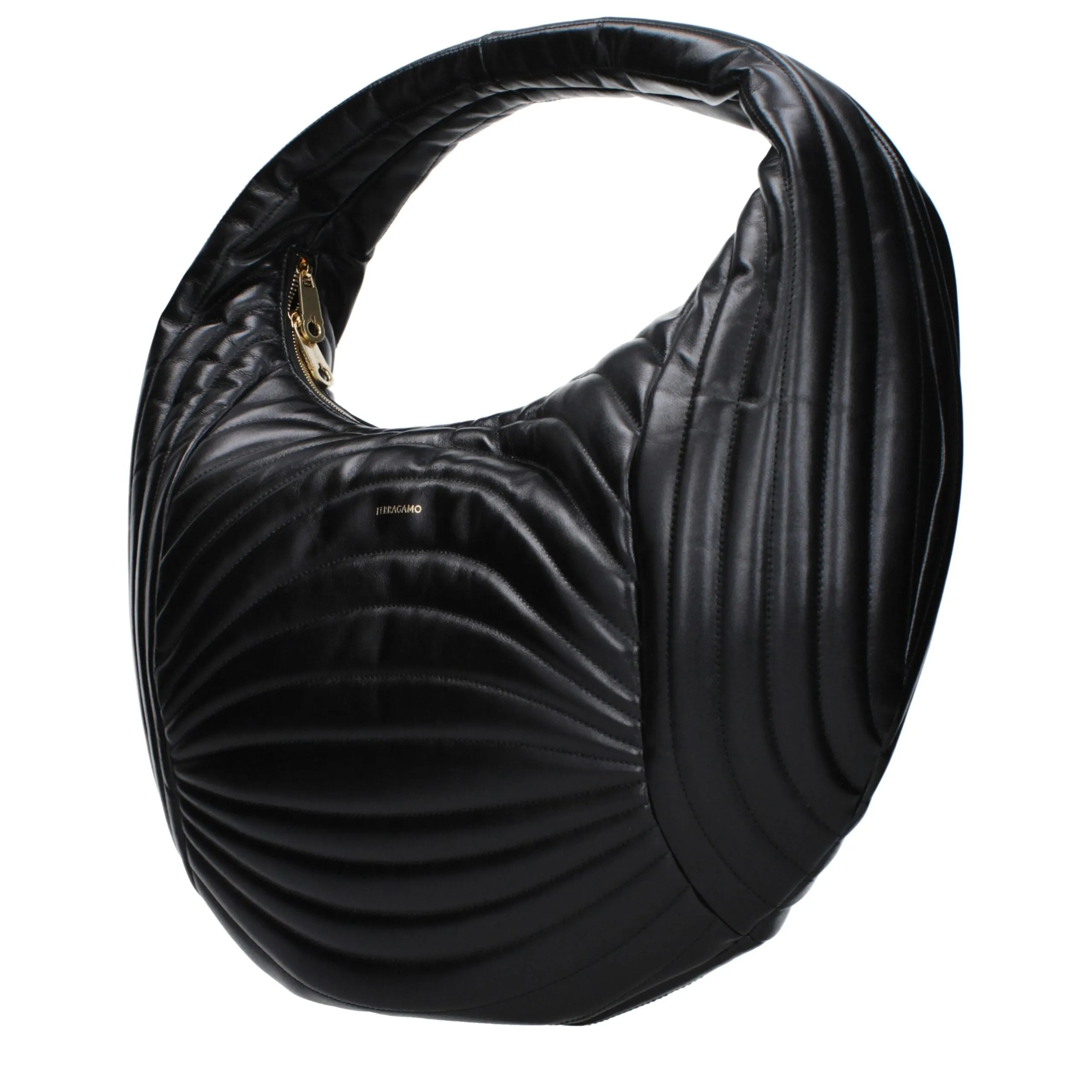 Salvatore Ferragamo Black Leather Handbag sold by Siebentaschen product image thumbnail 2