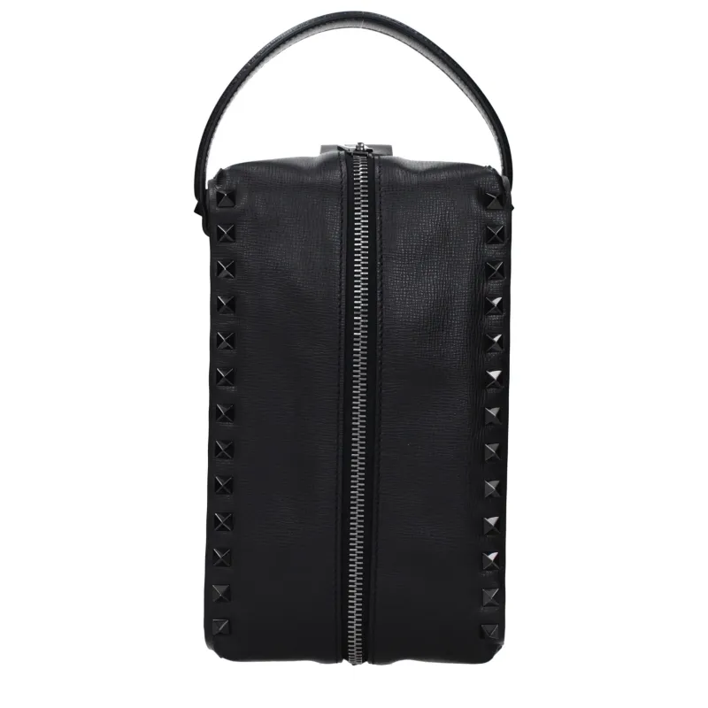 Valentino Garavani Black Leather Clutch Bag sold by Siebentaschen