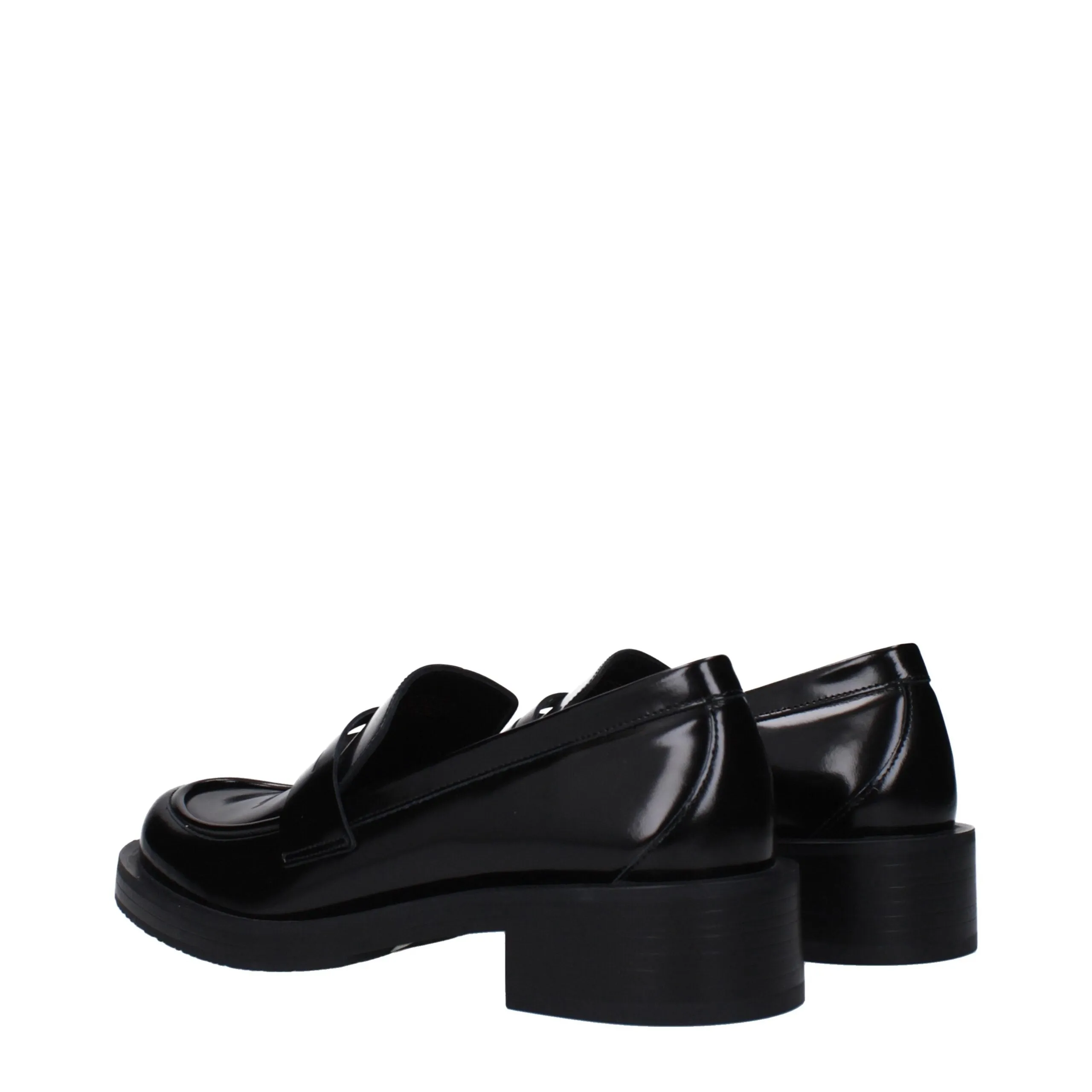 Stuart Weitzman Black Leather Slip-On Loafers sold by Siebentaschen product image thumbnail 4